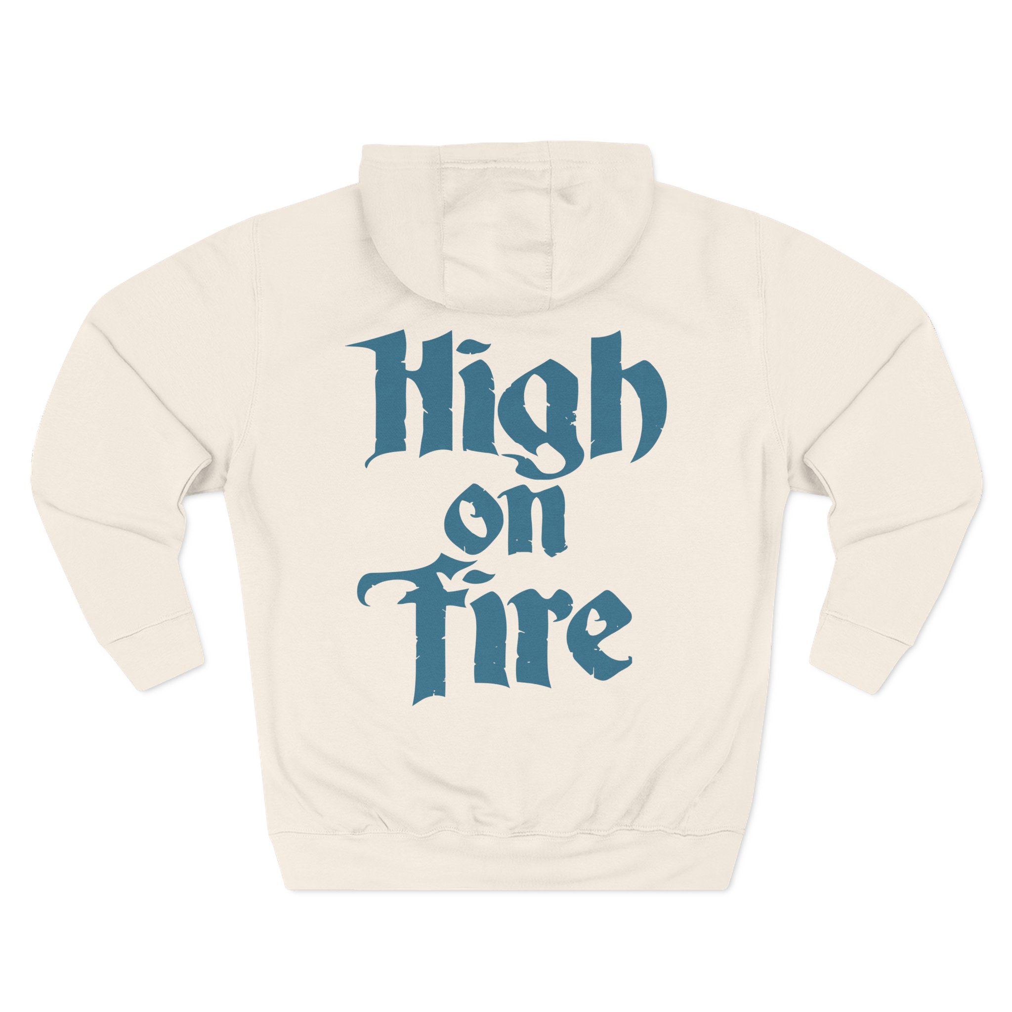 High on Fire Skull Knife Three-Panel Fleece Hoodie