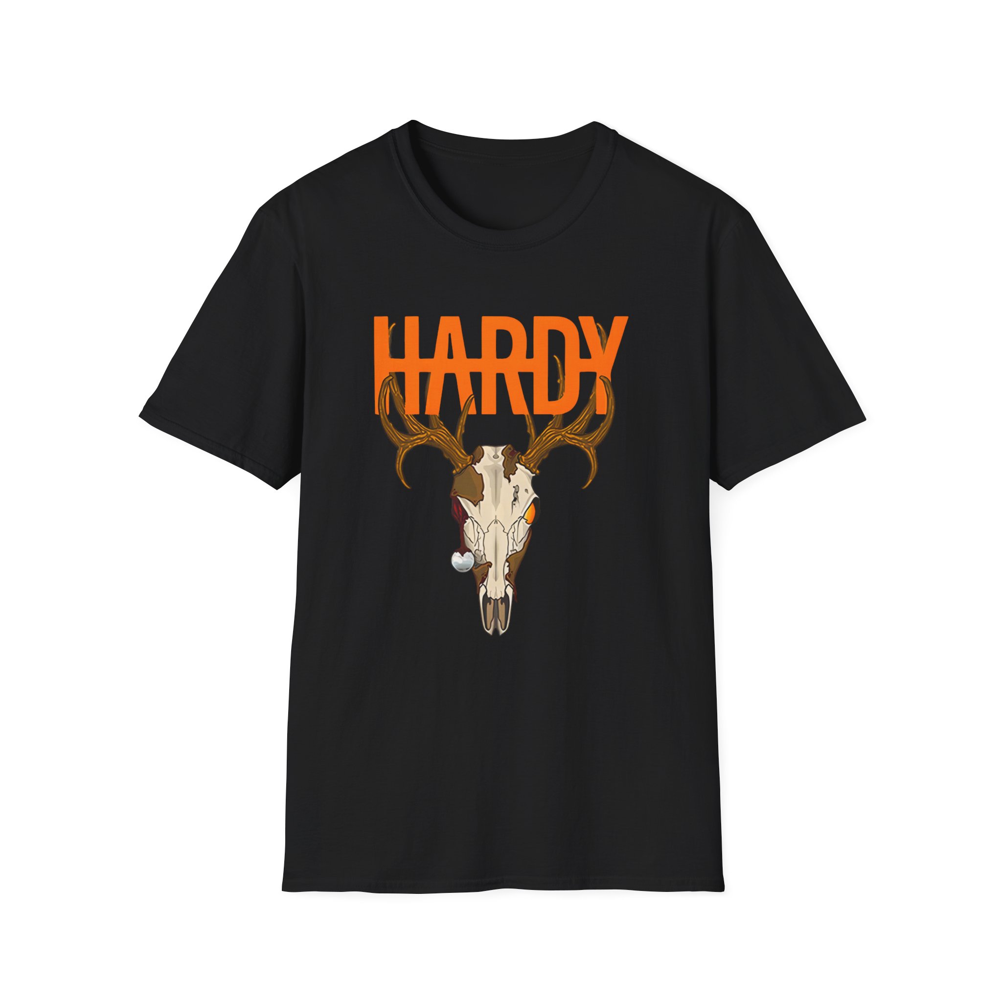 Hardy Deer Skull Unisex Softstyle T-Shirt