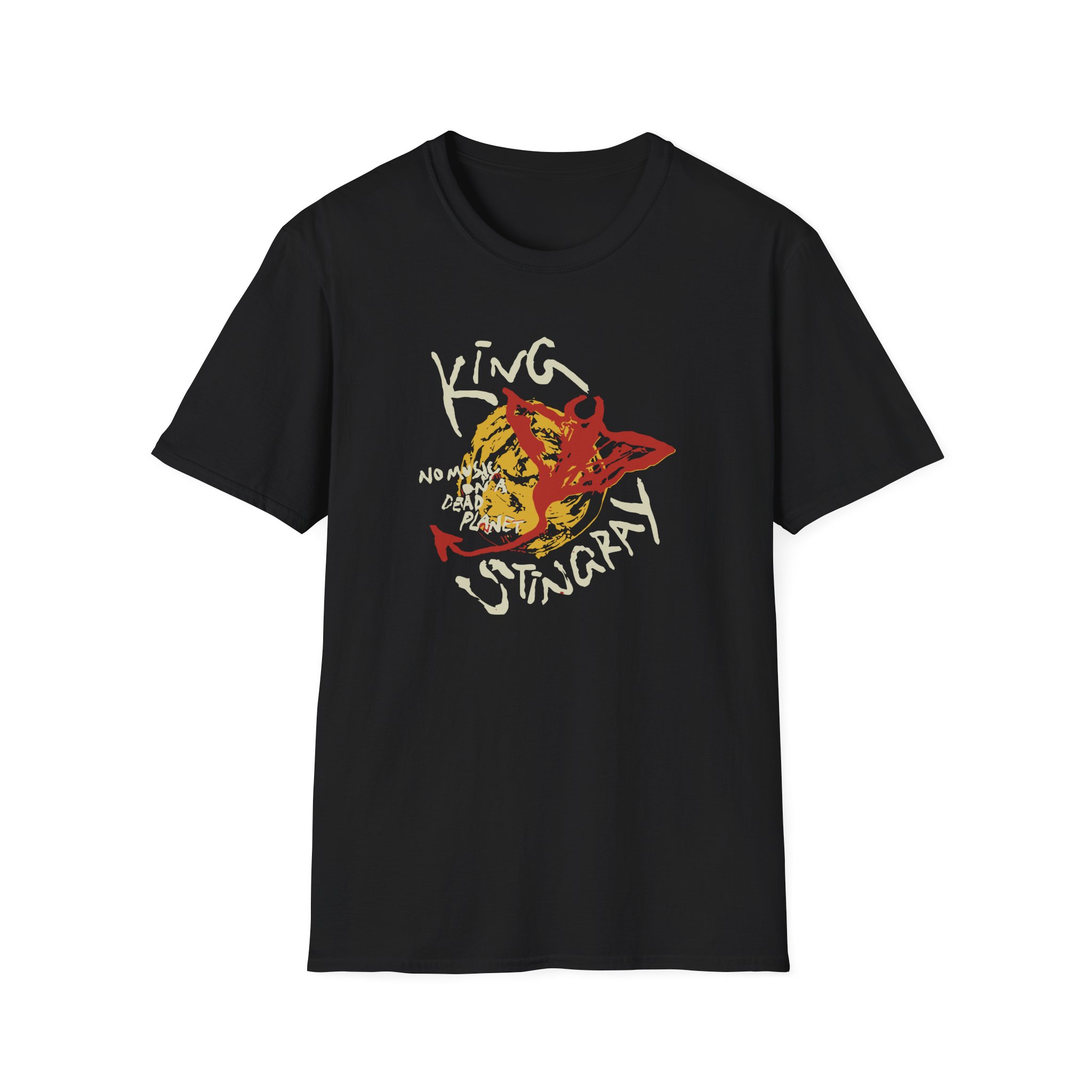 King Stingray No Music on a Dead Planet Unisex Softstyle T-Shirt