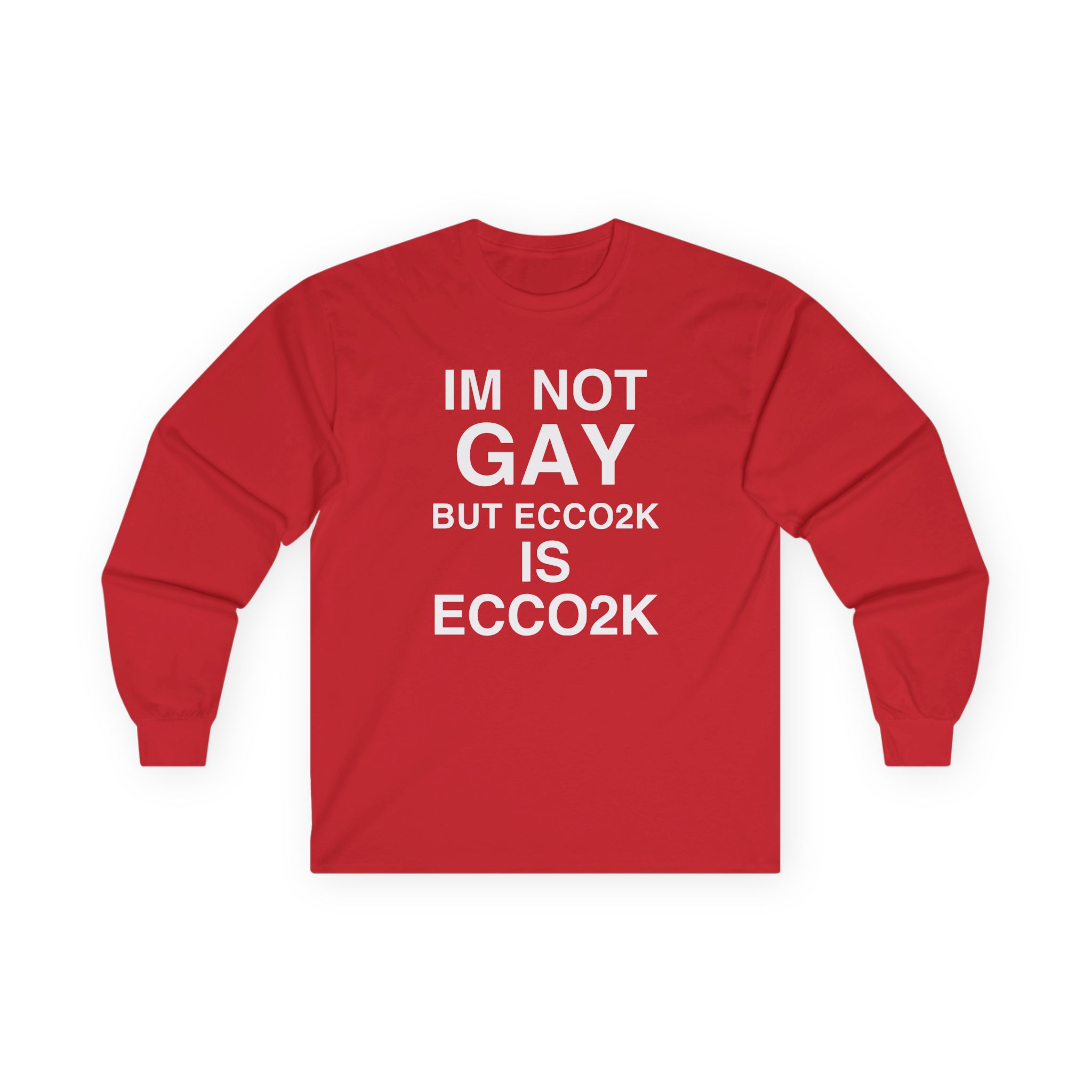Ecco2k, I’m Not Gay but Ecco2k is Ecco2k Unisex Ultra Cotton Long Sleeve Tee