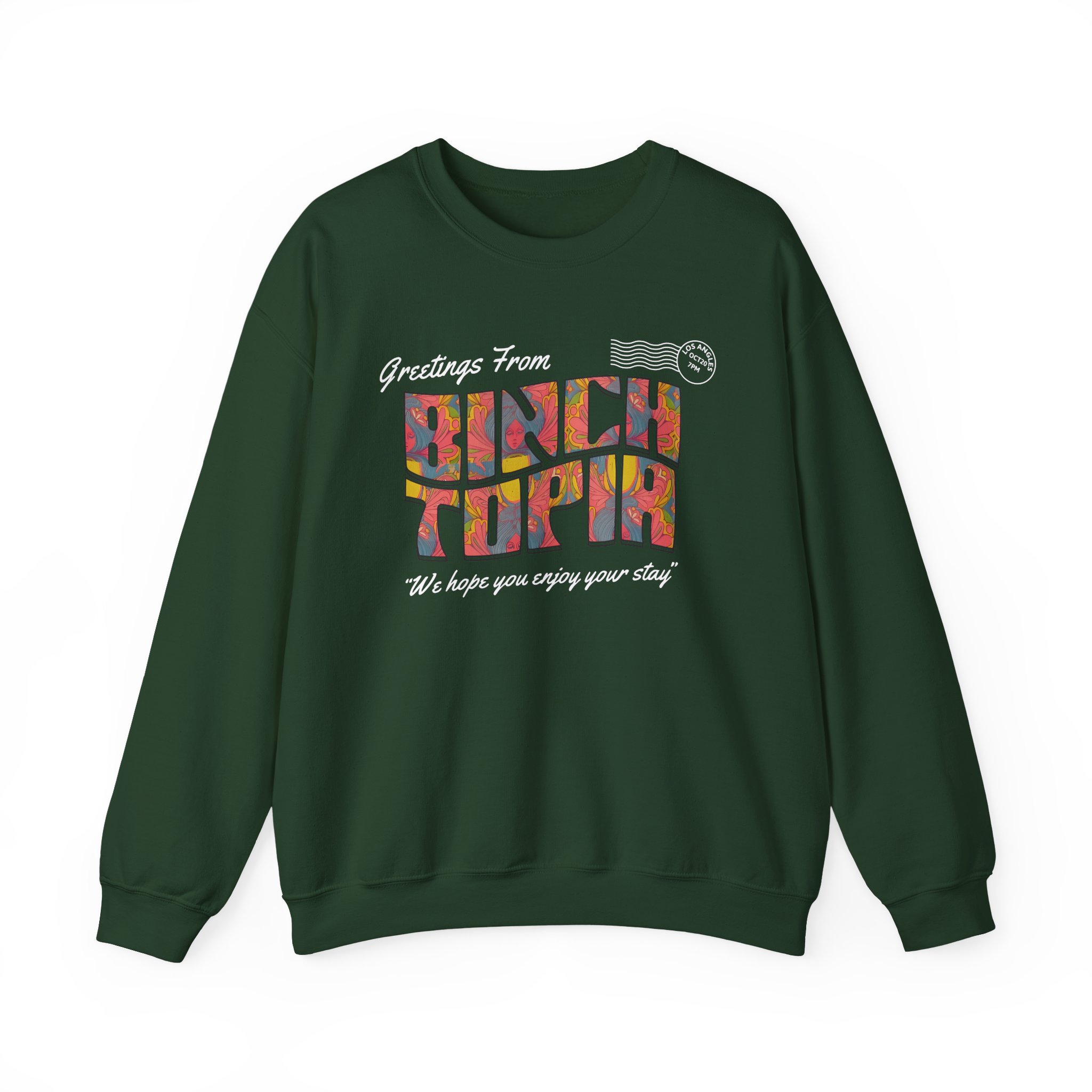 Binchtopia Postcard Unisex Heavy Blendâ„¢ Crewneck Sweatshirt