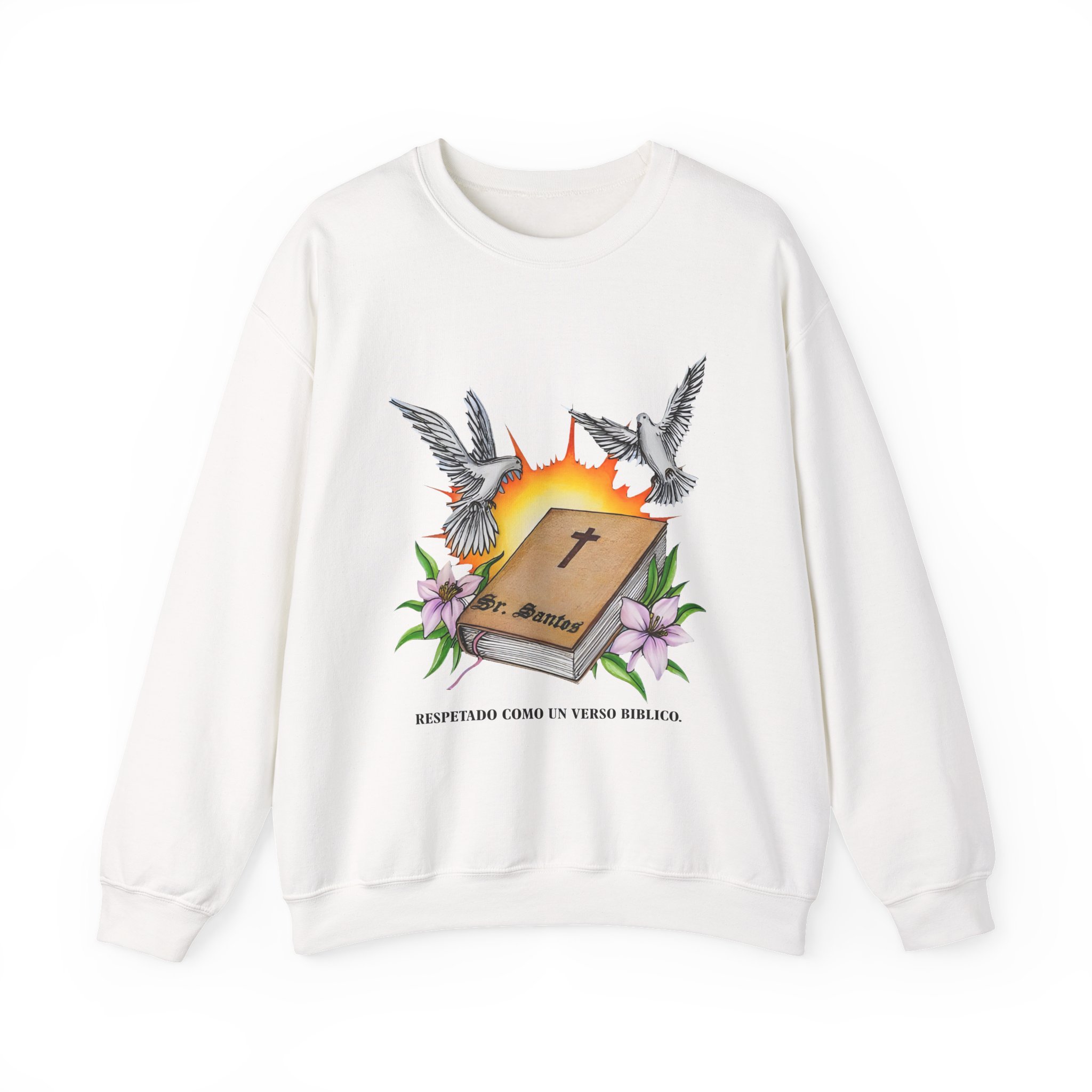 Arcangel Respira Como Un Verso Biblico Unisex Heavy Blendâ„¢ Crewneck Sweatshirt