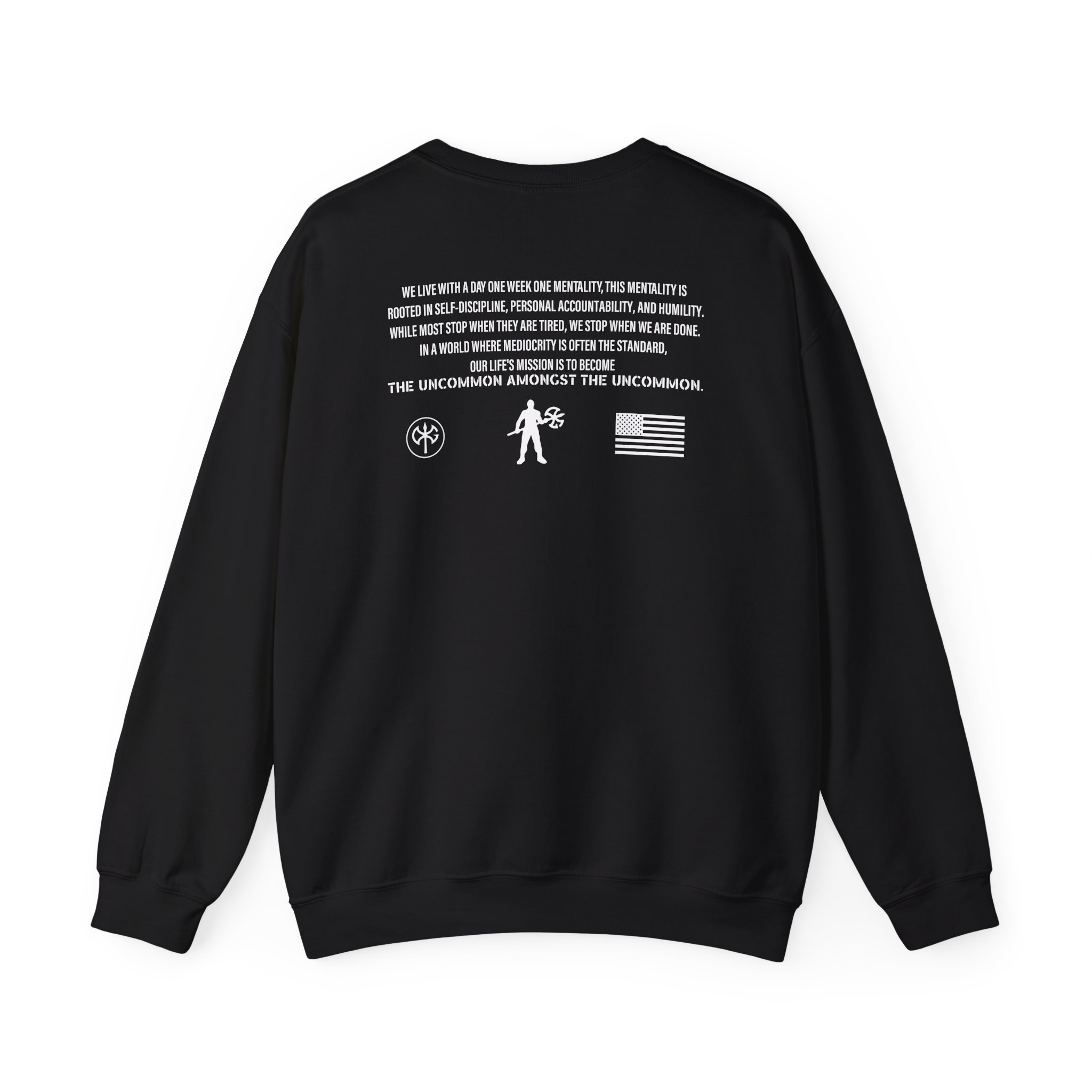David Goggins Ethos Slogan Unisex Heavy Blendâ„¢ Crewneck Sweatshirt