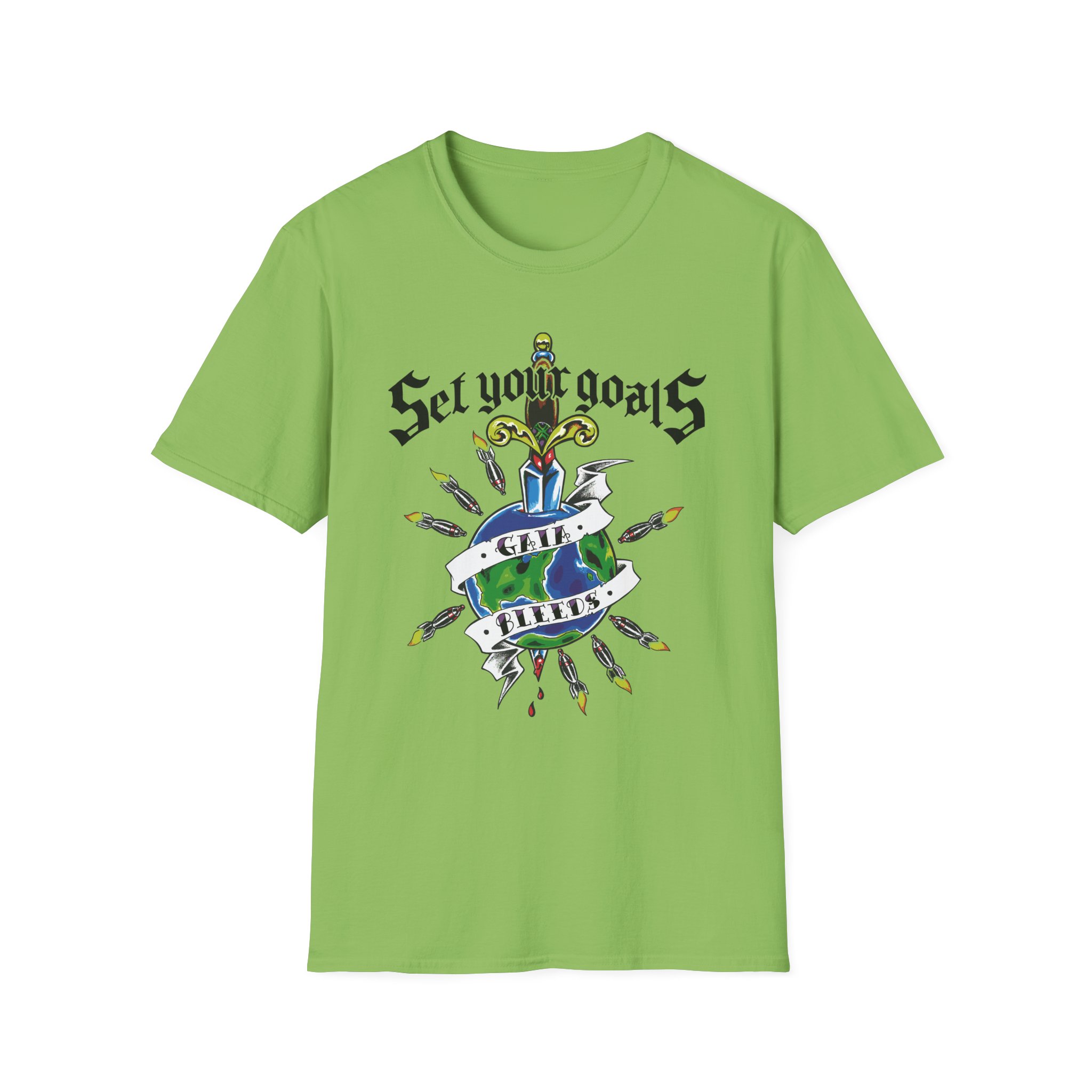 Set Your Goals Gaia Bleeds Unisex Softstyle T-Shirt