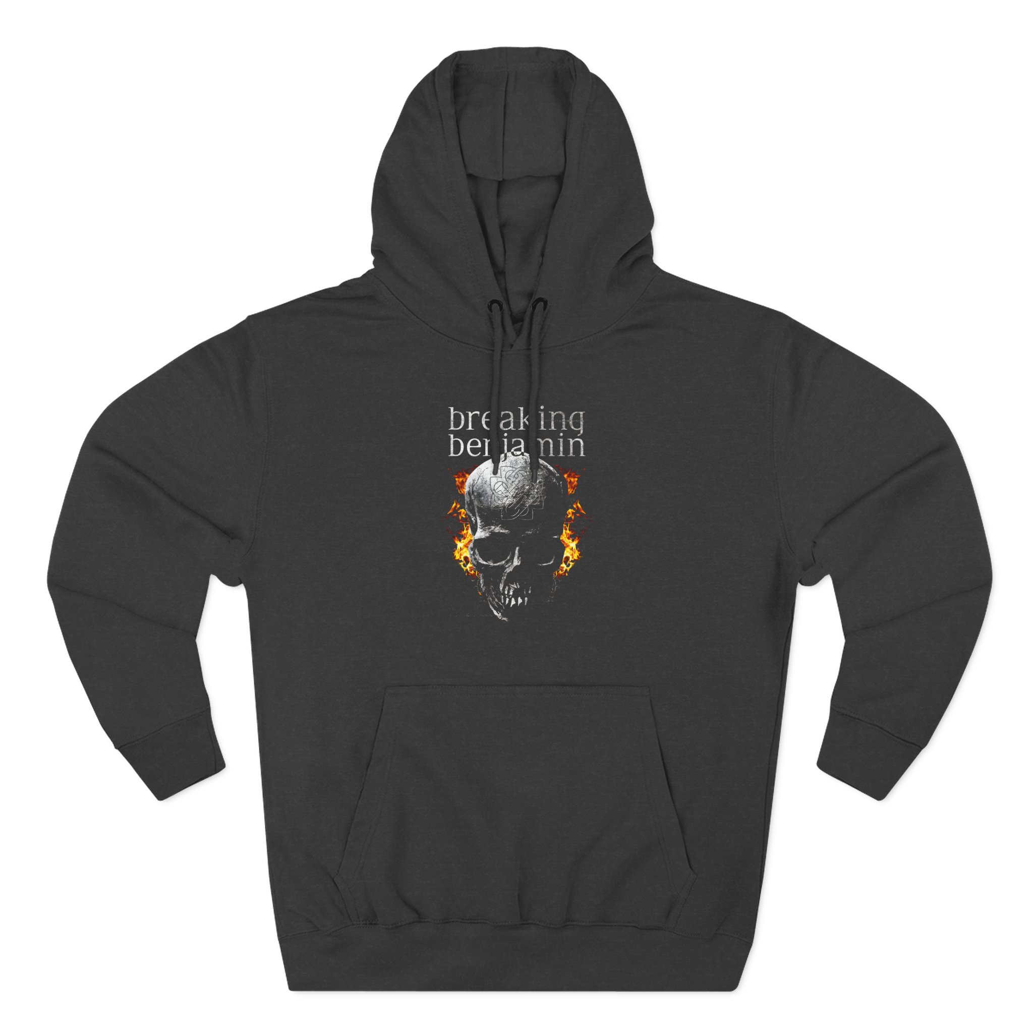 Breaking Benjamin Fire Skull Three-Panel Fleece Hoodie