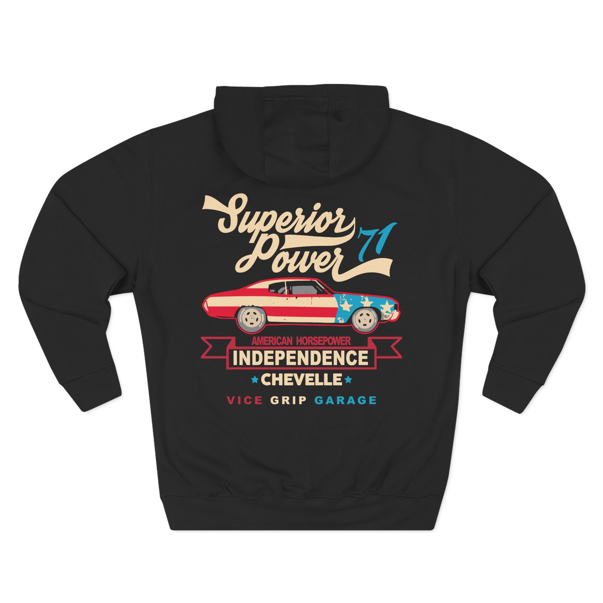 Vicegripgarage Superior Power Independence Three-Panel Fleece Hoodie