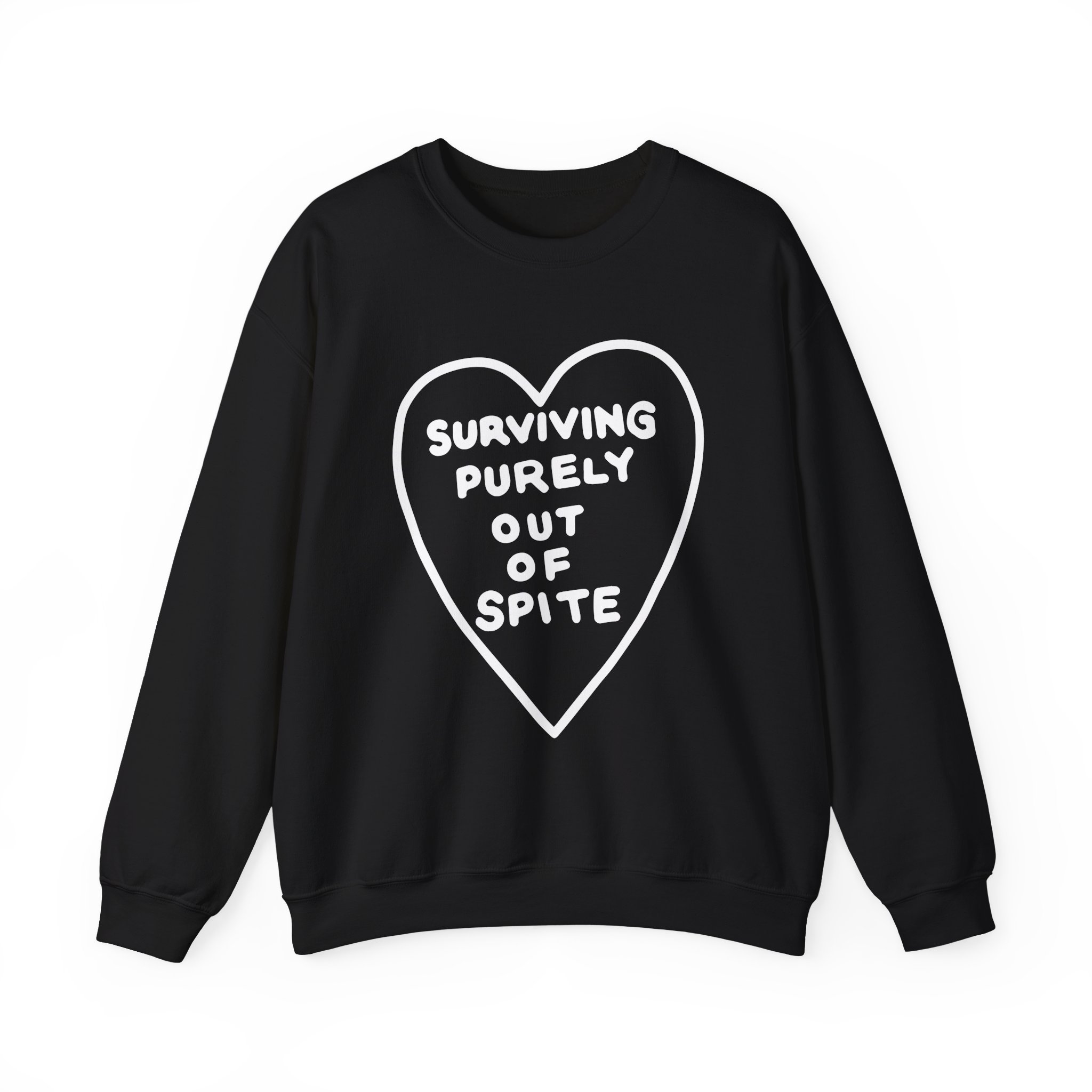 Elyse Myers Surviving Purely Out of Spite Unisex Heavy Blendâ„¢ Crewneck Sweatshirt
