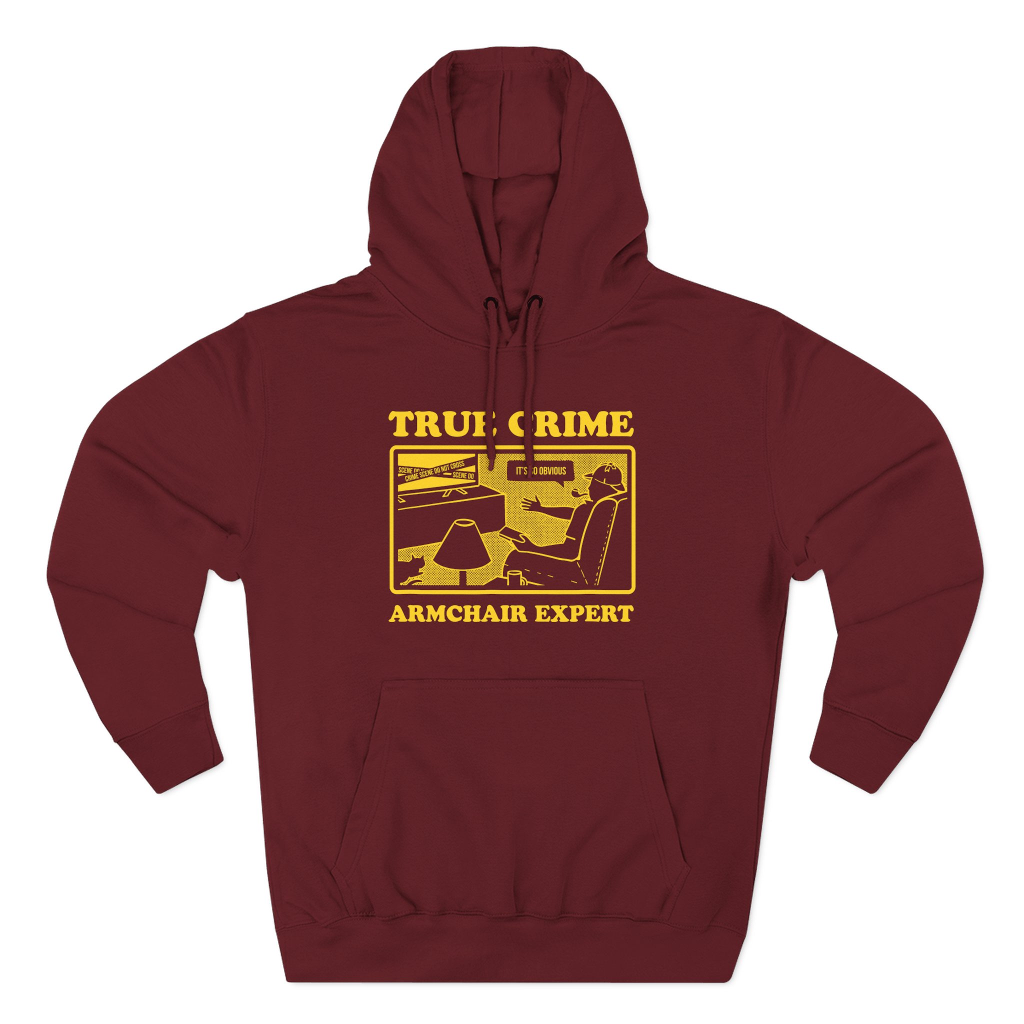Armchair Expert True Crime Armchair Expert Three-Panel Fleece Hoodie