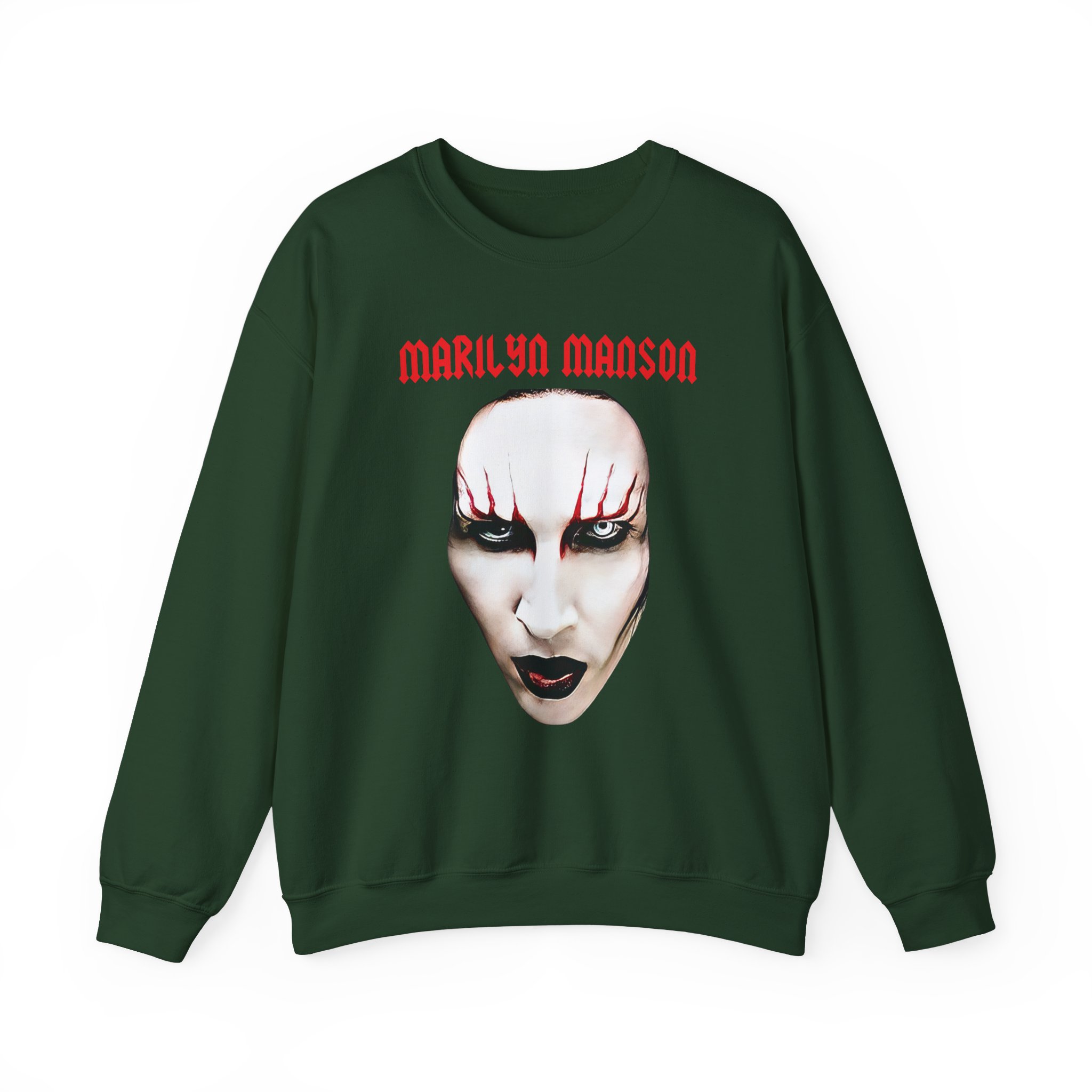 Marilyn Manson Red Lips Unisex Heavy Blendâ„¢ Crewneck Sweatshirt