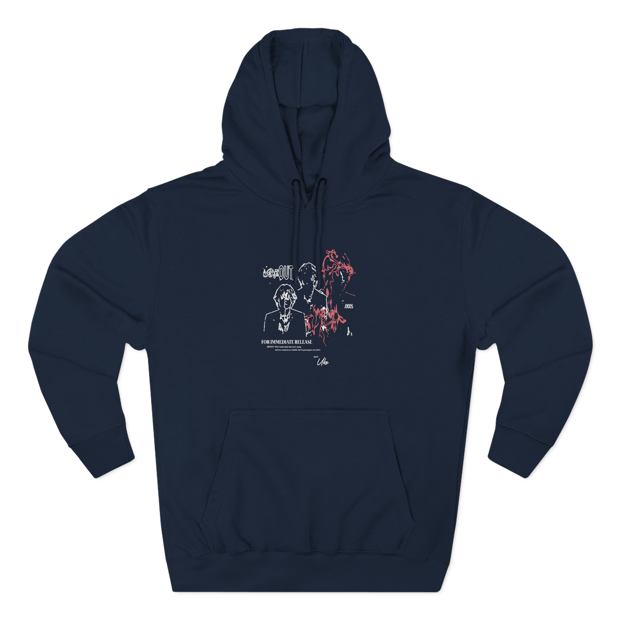 Boywithuke Burnout Three-panel Fleece Hoodie