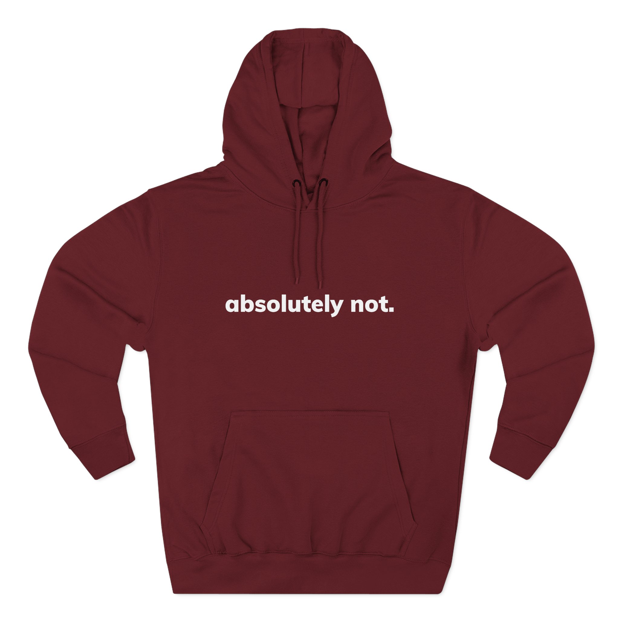 Absolutely Not Three-Panel Fleece Hoodie