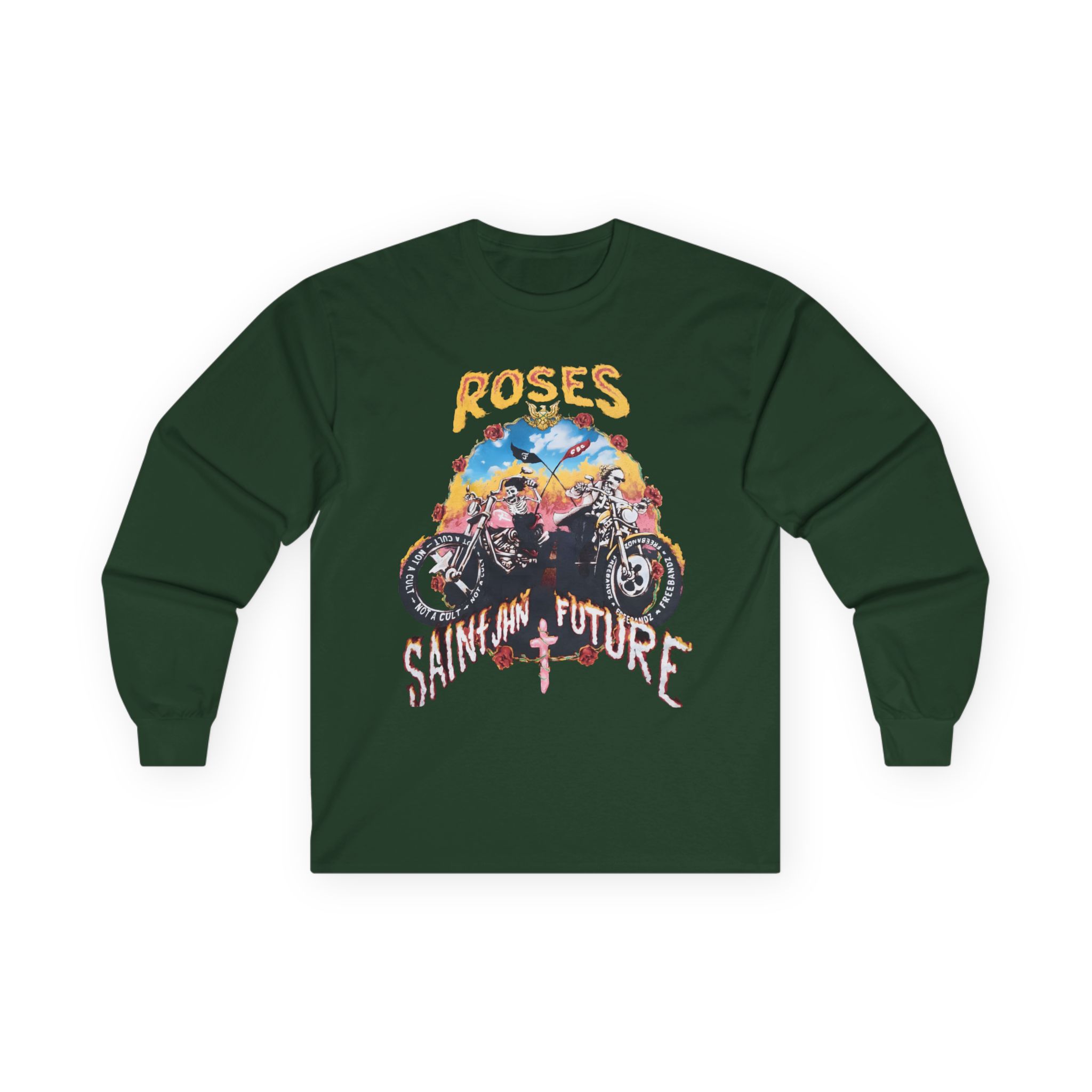 Saint Jhn Not a Cult X Freebandz Roses Unisex Ultra Cotton Long Sleeve Tee