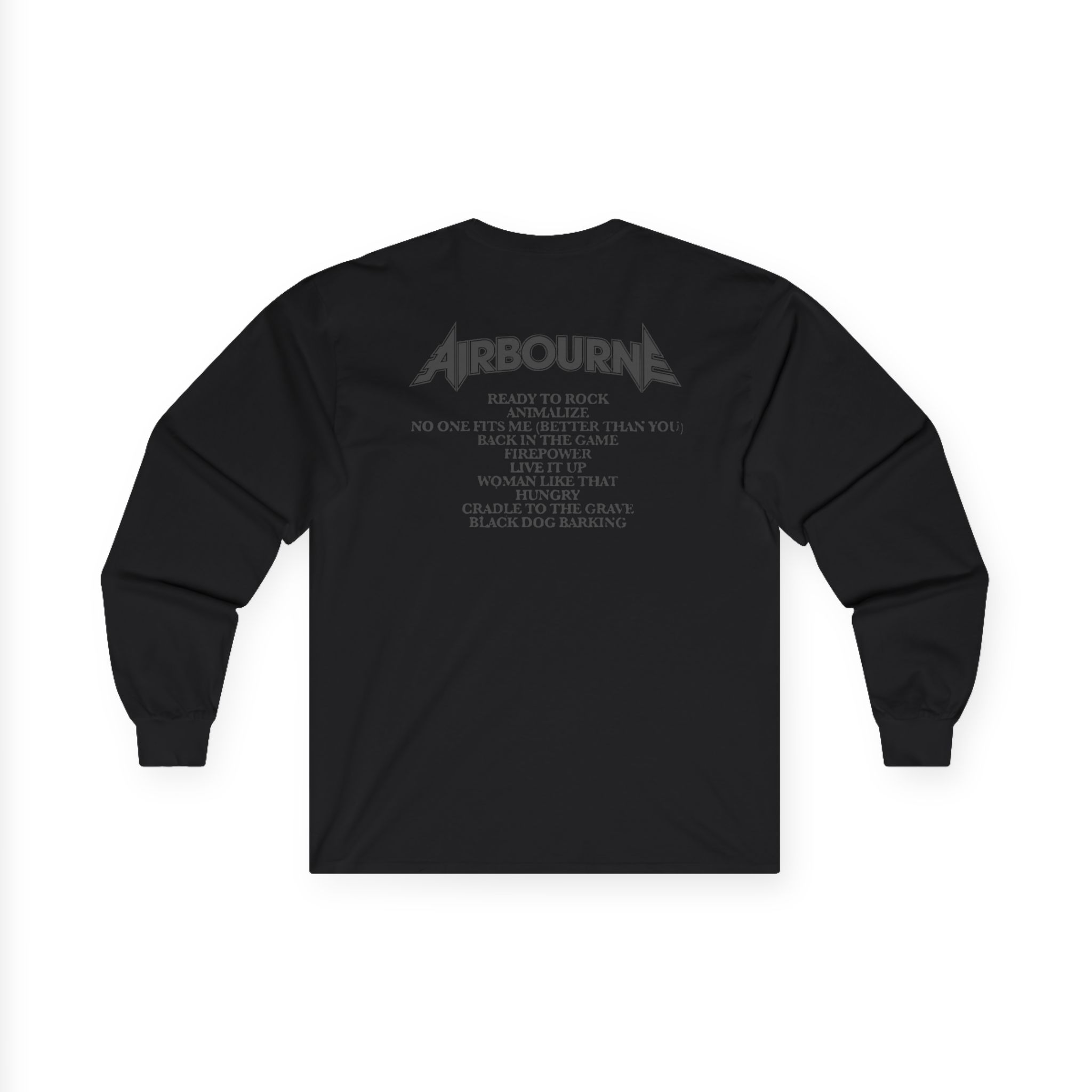Airbourne Black Dog Barking Tracks Unisex Ultra Cotton Long Sleeve Tee