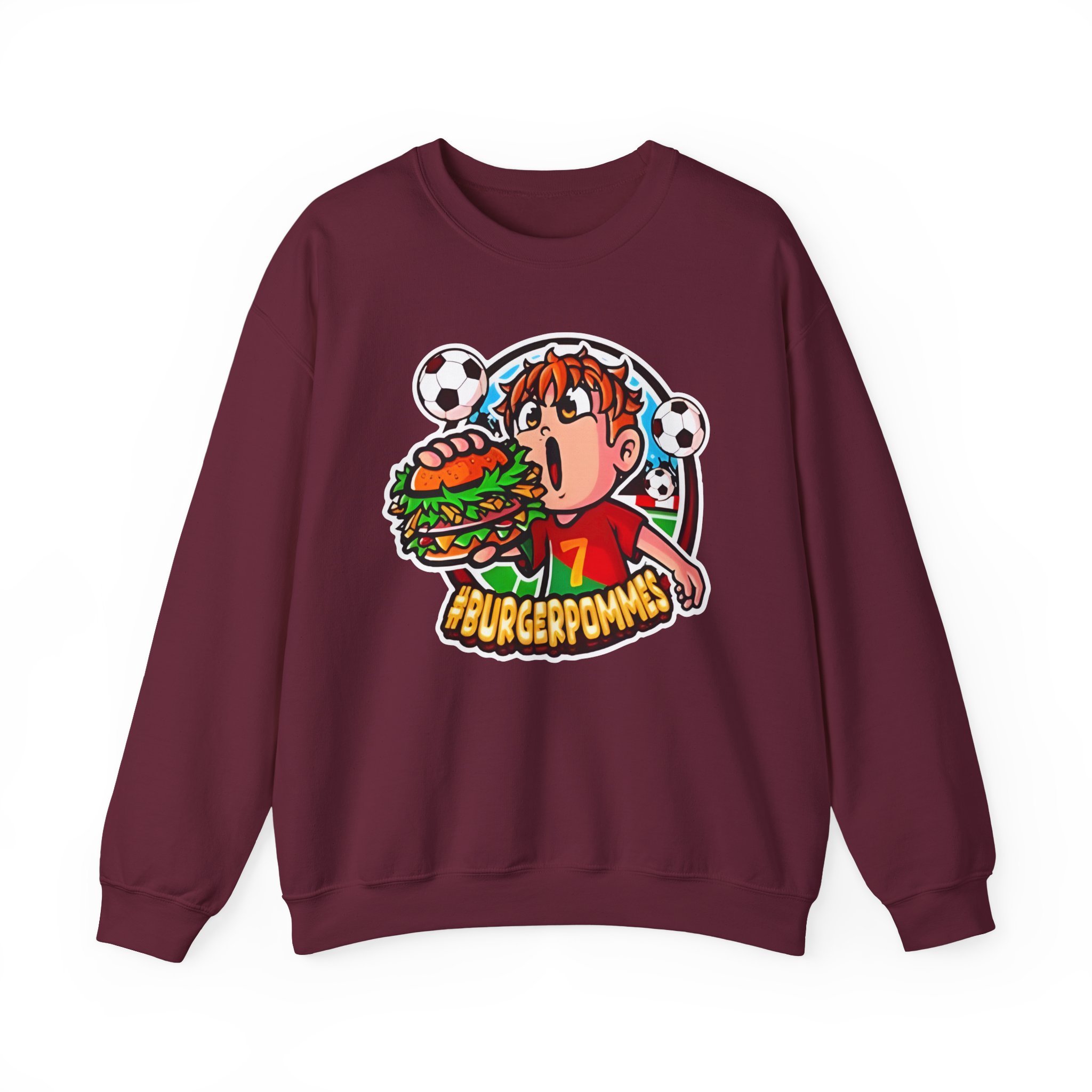 Burger Pommes Unisex Heavy Blendâ„¢ Crewneck Sweatshirt