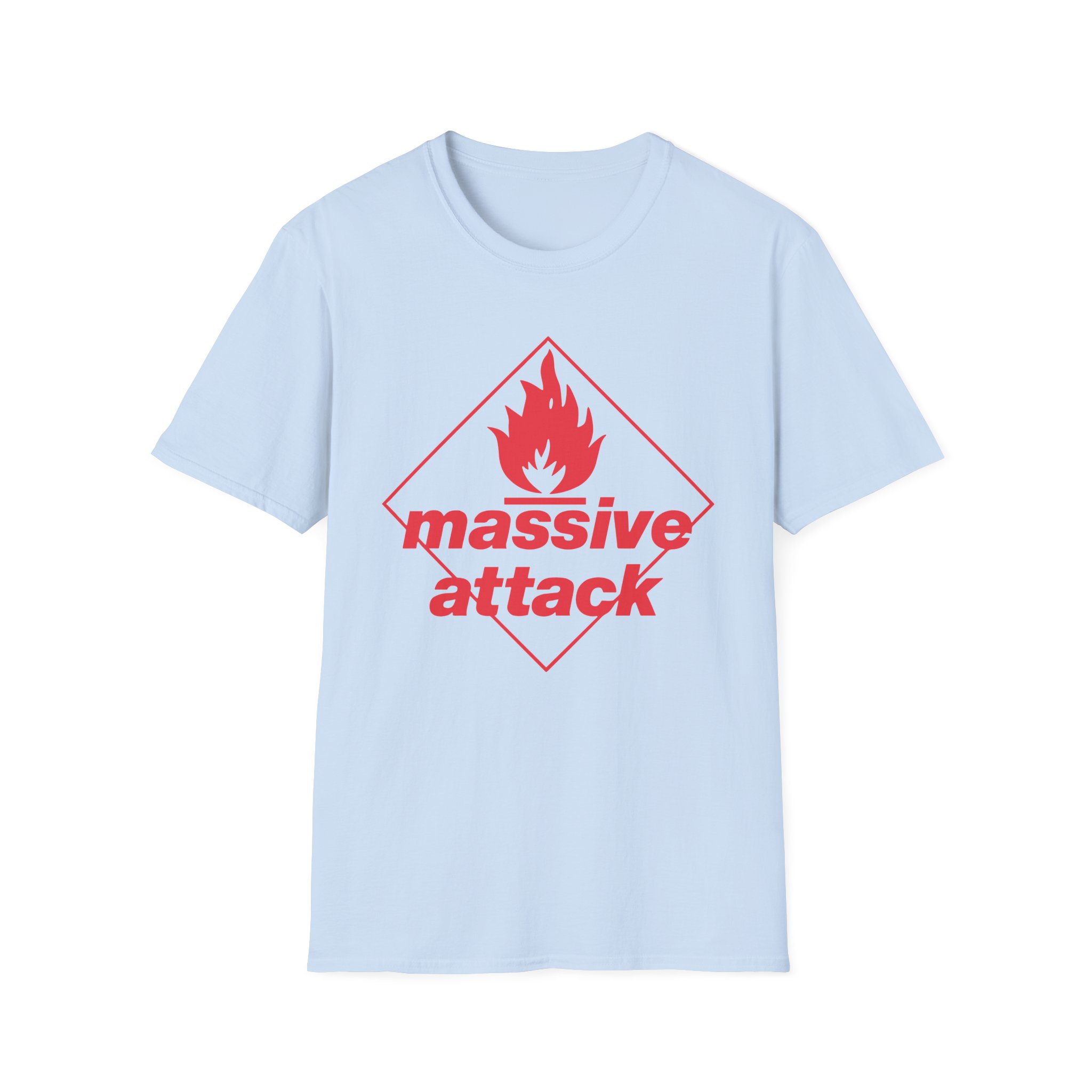 Massive Attack Blue Lines Red Logo Unisex Softstyle T-Shirt