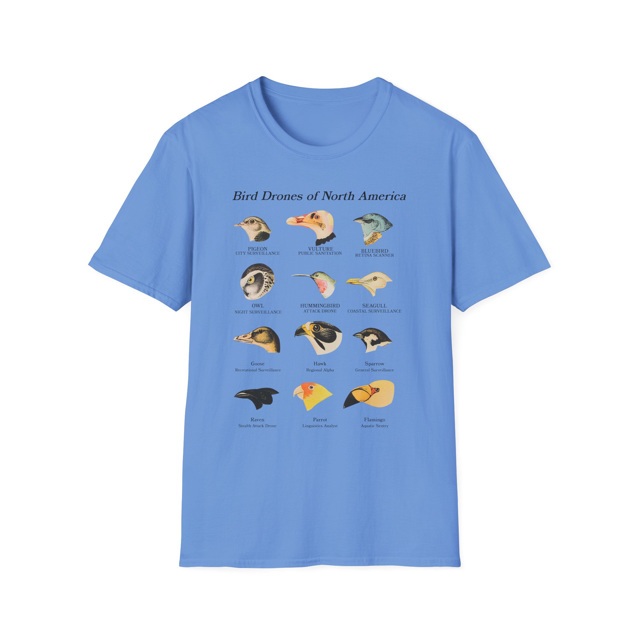 Birds Arent Real Bird Drones of North America Unisex Softstyle T-Shirt
