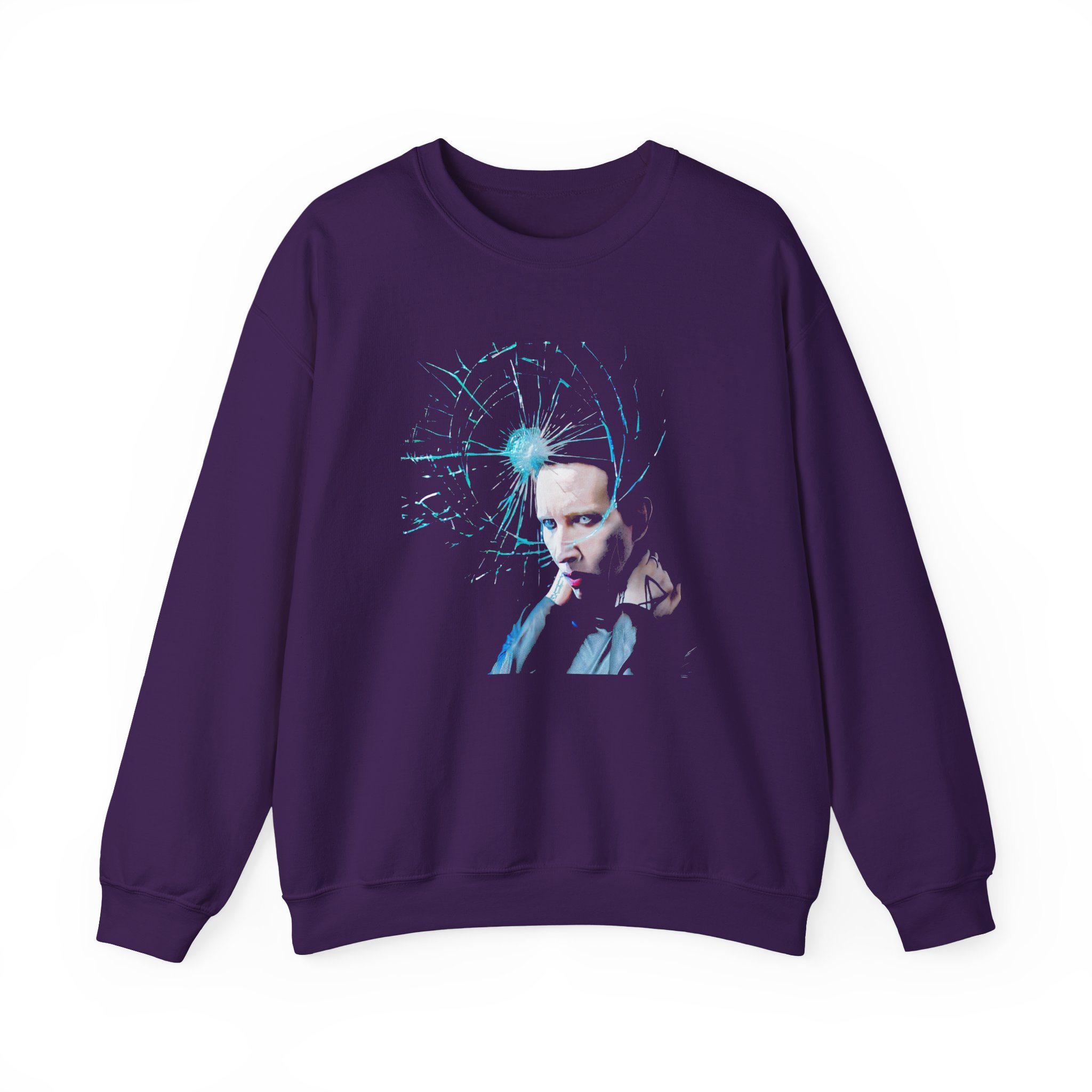 Marilyn Manson Shattered Unisex Heavy Blendâ„¢ Crewneck Sweatshirt