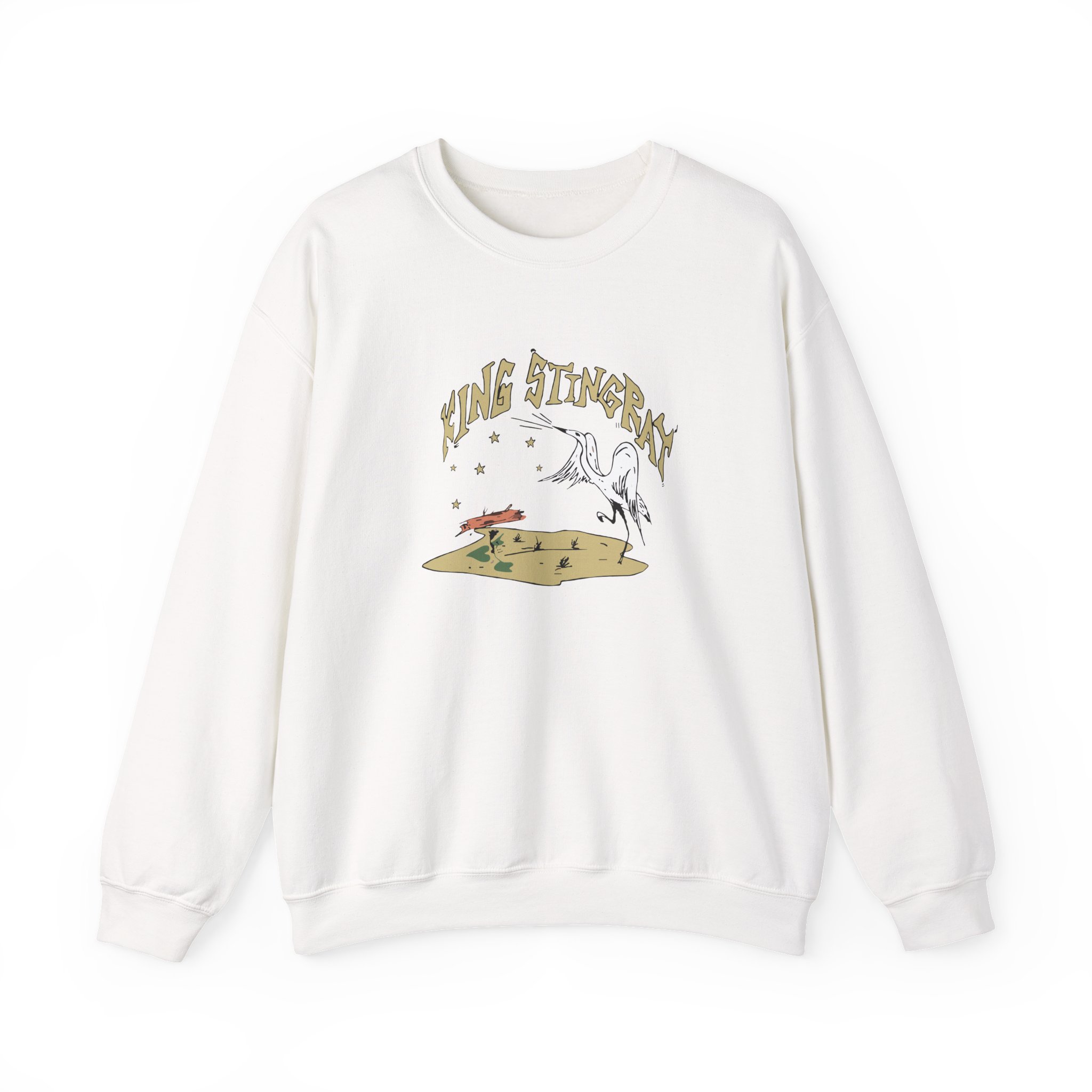 King Stingray Ivory Bird Unisex Heavy Blendâ„¢ Crewneck Sweatshirt