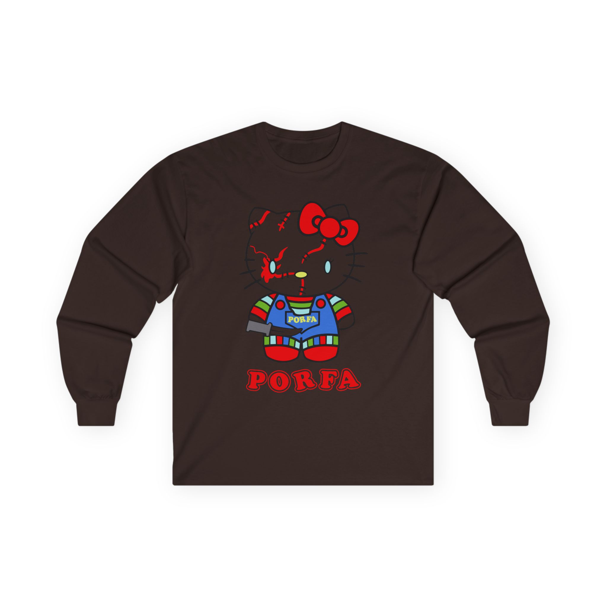 Porfa Hello Kitty Halloween Unisex Ultra Cotton Long Sleeve Tee
