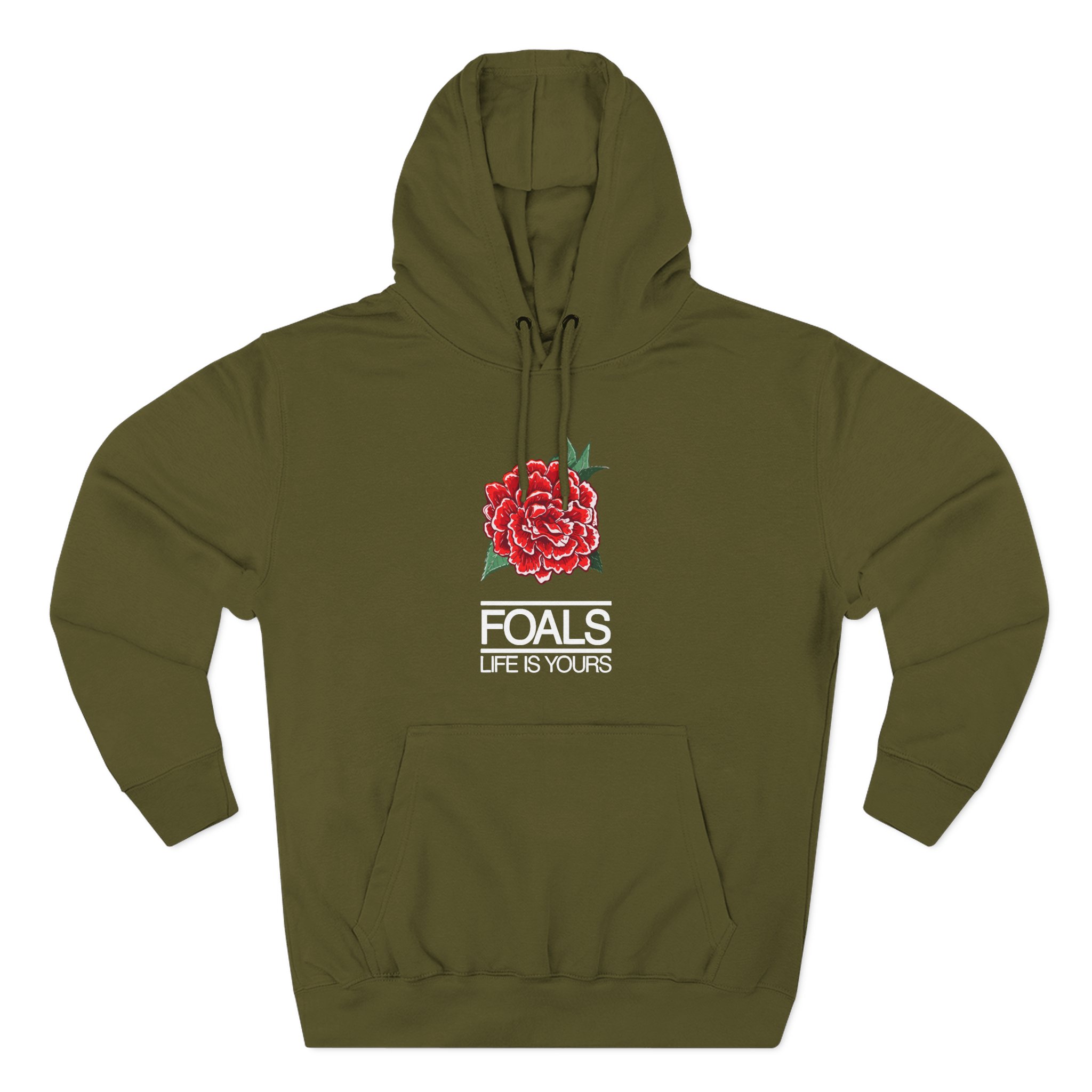 Foals Red Rose Three-Panel Fleece Hoodie