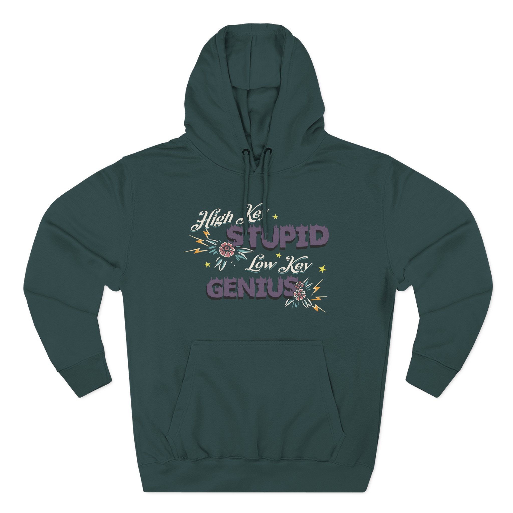 Kallmekris High Key Stupid Genius Three-Panel Fleece Hoodie