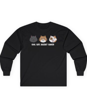 Lilsimsie Cool Cats Against Cancer Unisex Ultra Cotton Long Sleeve Tee