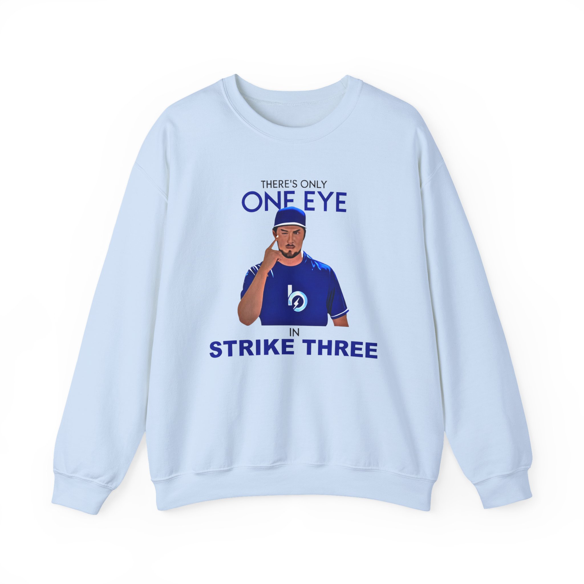 Trevor Bauer There’s Only One Eye in Strike Three Unisex Heavy Blend™ Crewneck Sweatshirt