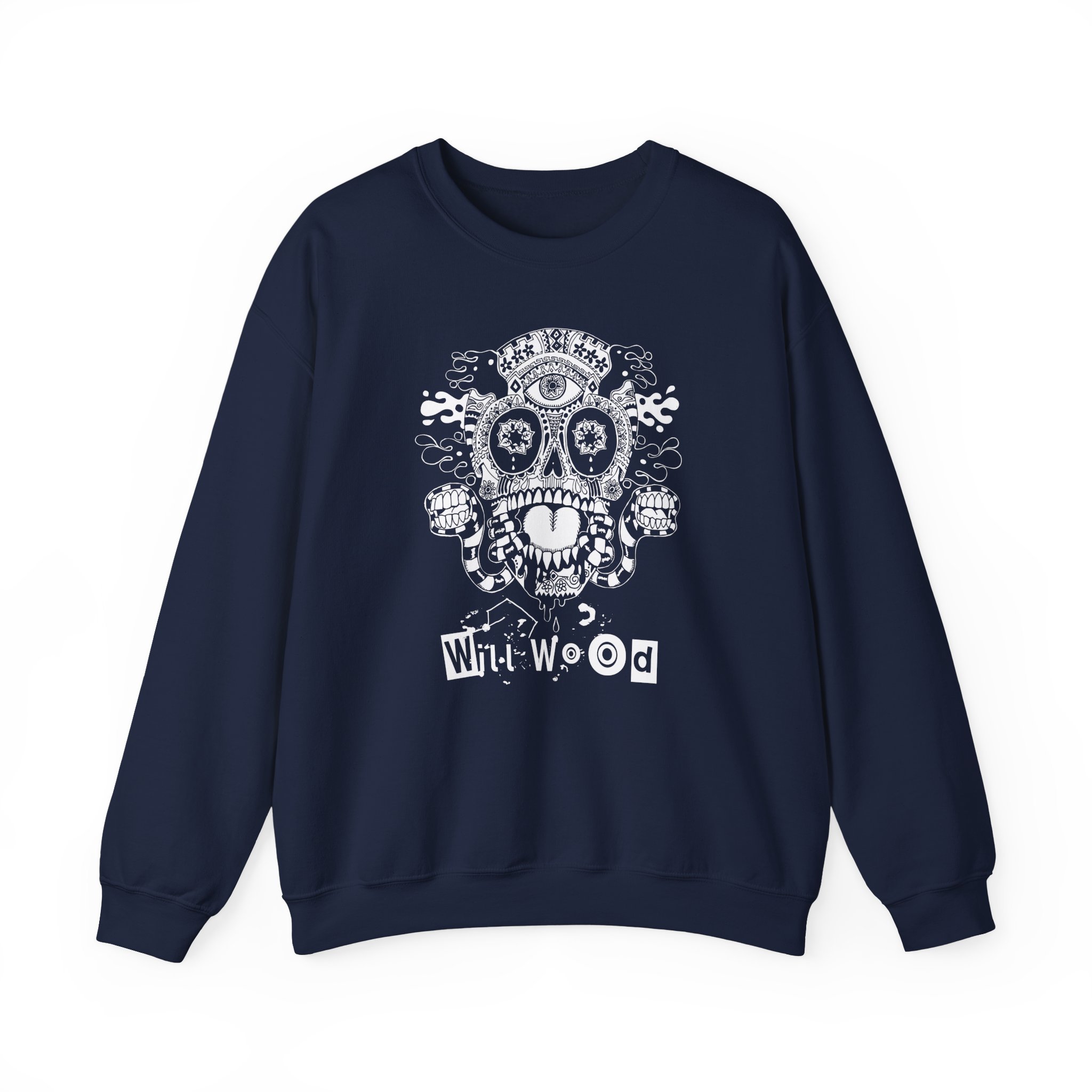 Will Wood Host Skull Unisex Heavy Blendâ„¢ Crewneck Sweatshirt