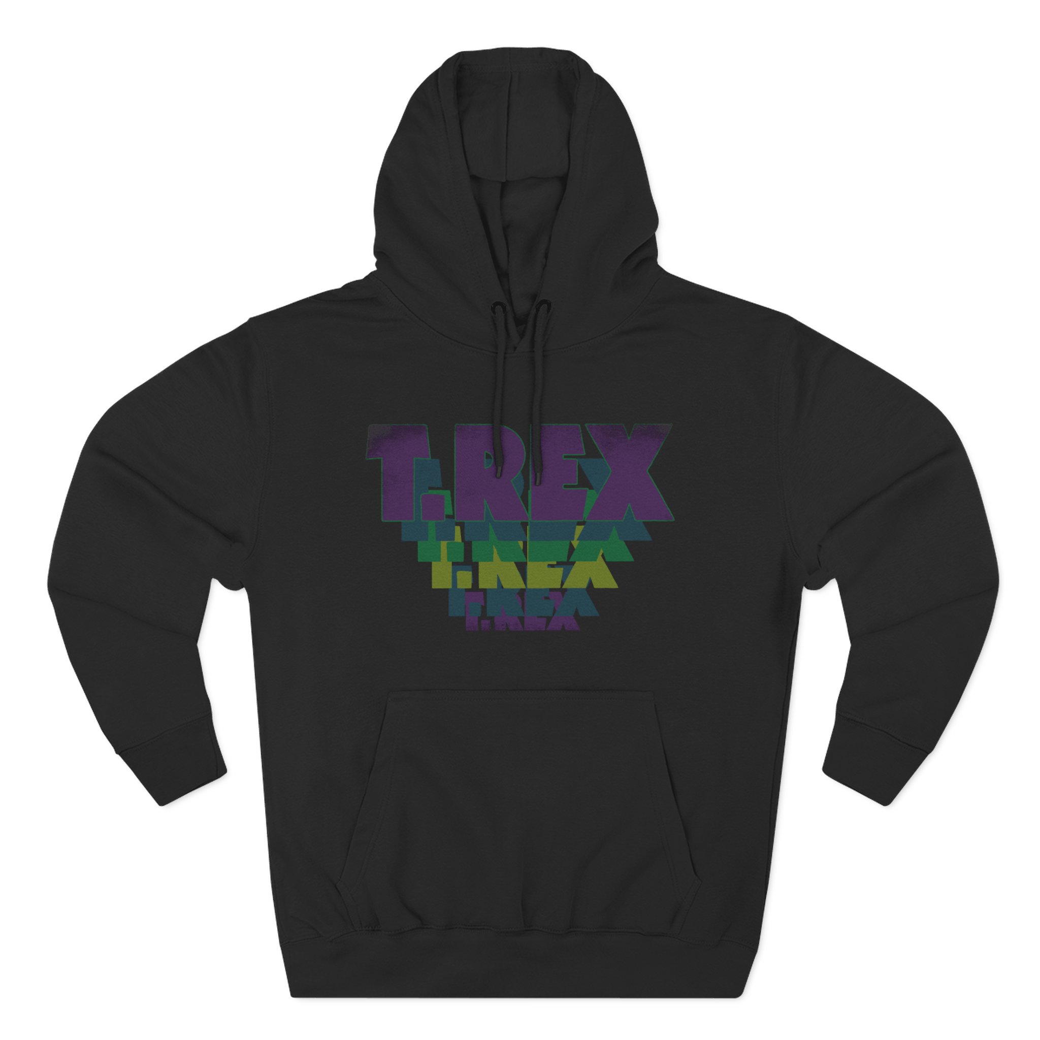 T Rex Stacked Logo Three-Panel Fleece Hoodie