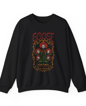 Goose Skull Flowers Unisex Heavy Blend™ Crewneck Sweatshirt