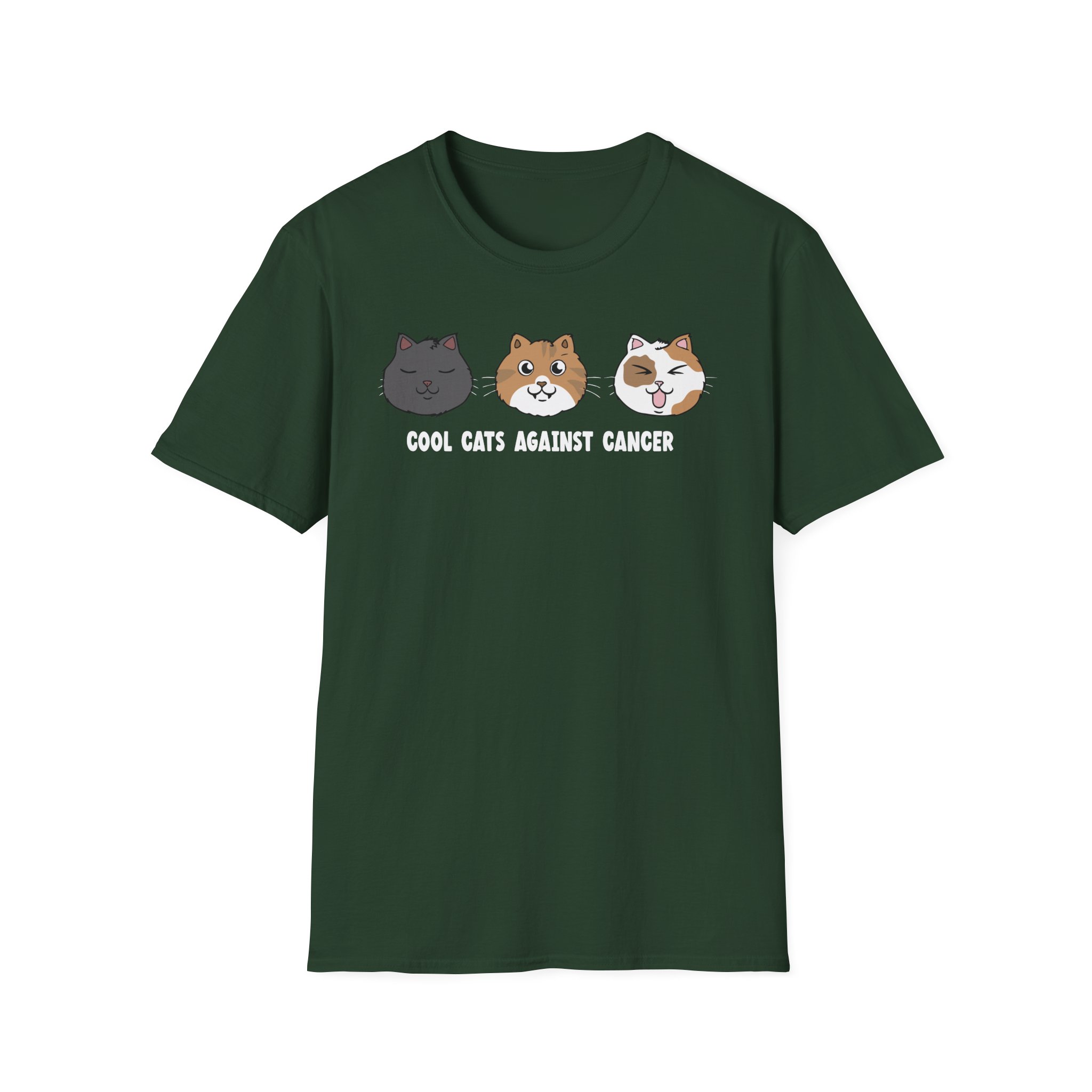Lilsimsie Cool Cats Against Cancer Unisex Softstyle T-Shirt