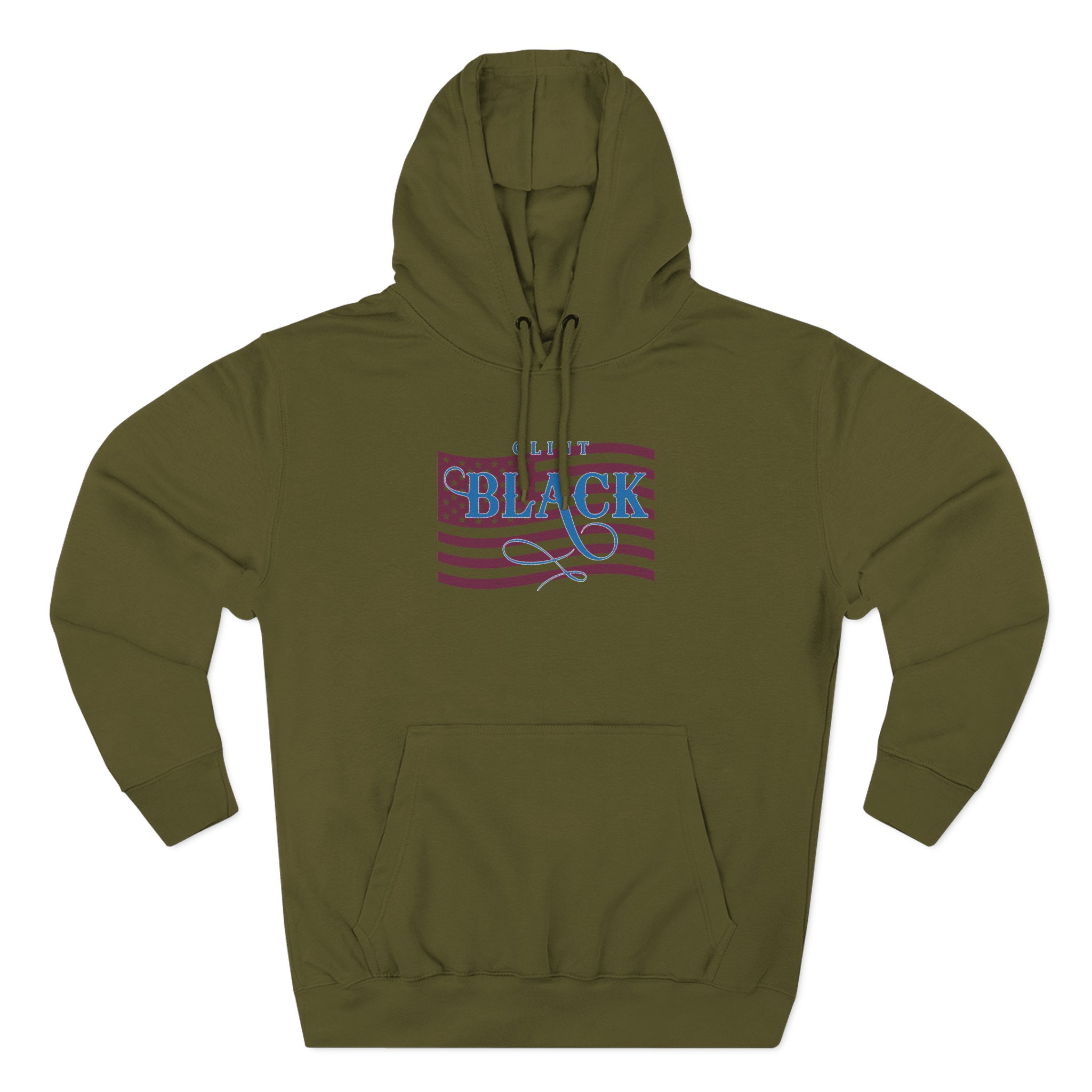 Clint Black Ladies Patriotic Bling Three-Panel Fleece Hoodie