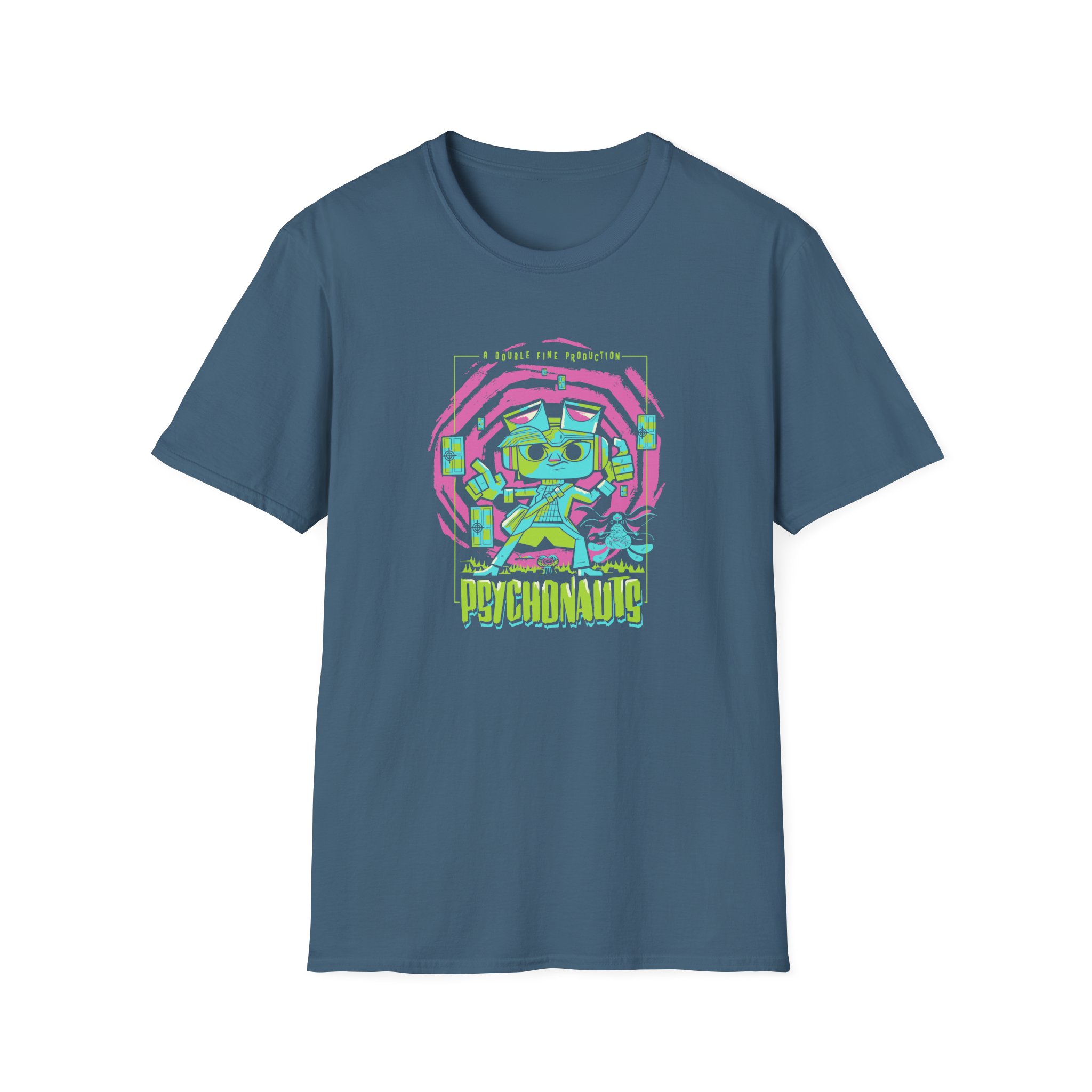 Double Fine Psychic Mystery Unisex Softstyle T-Shirt