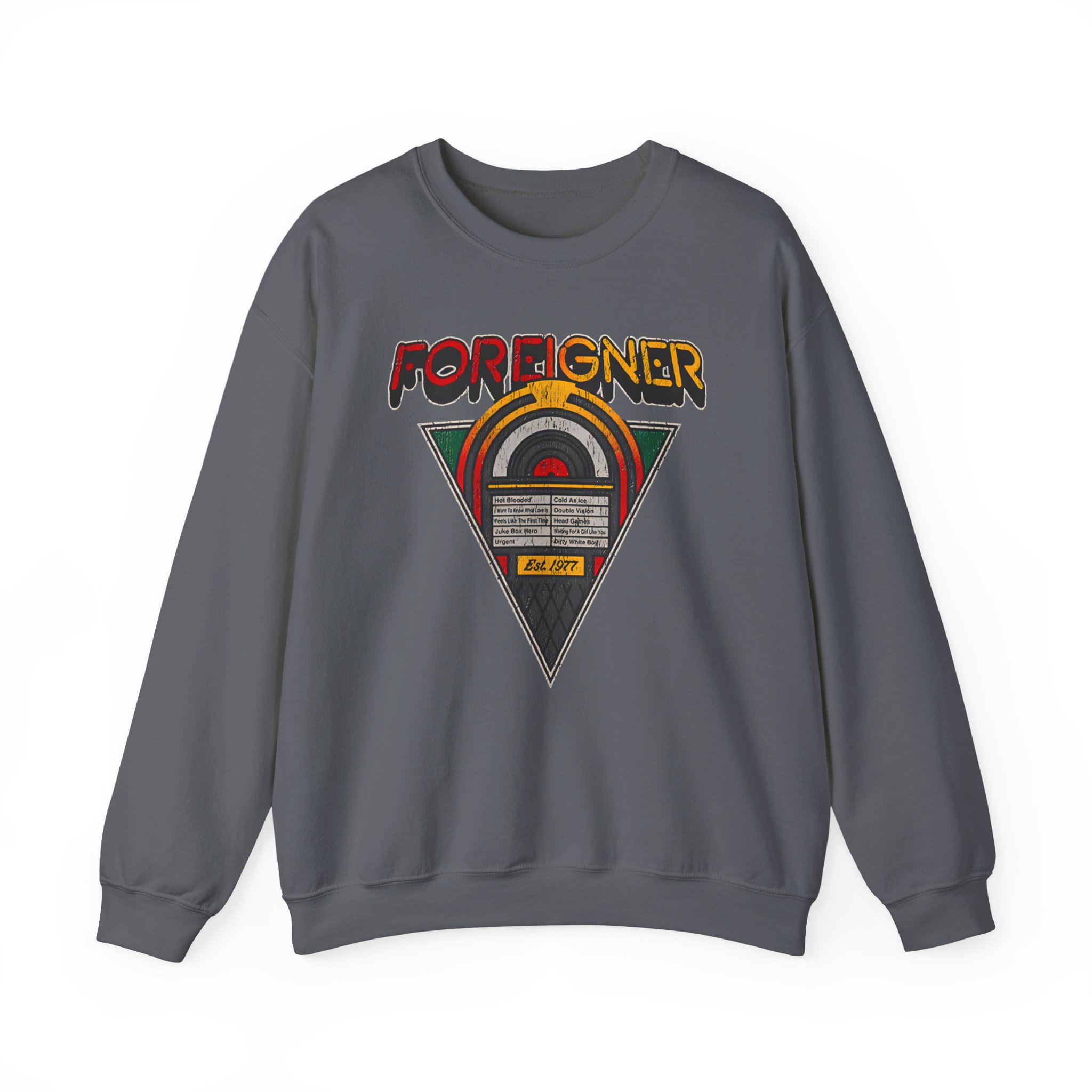 Foreigner Juke Box Unisex Heavy Blendâ„¢ Crewneck Sweatshirt