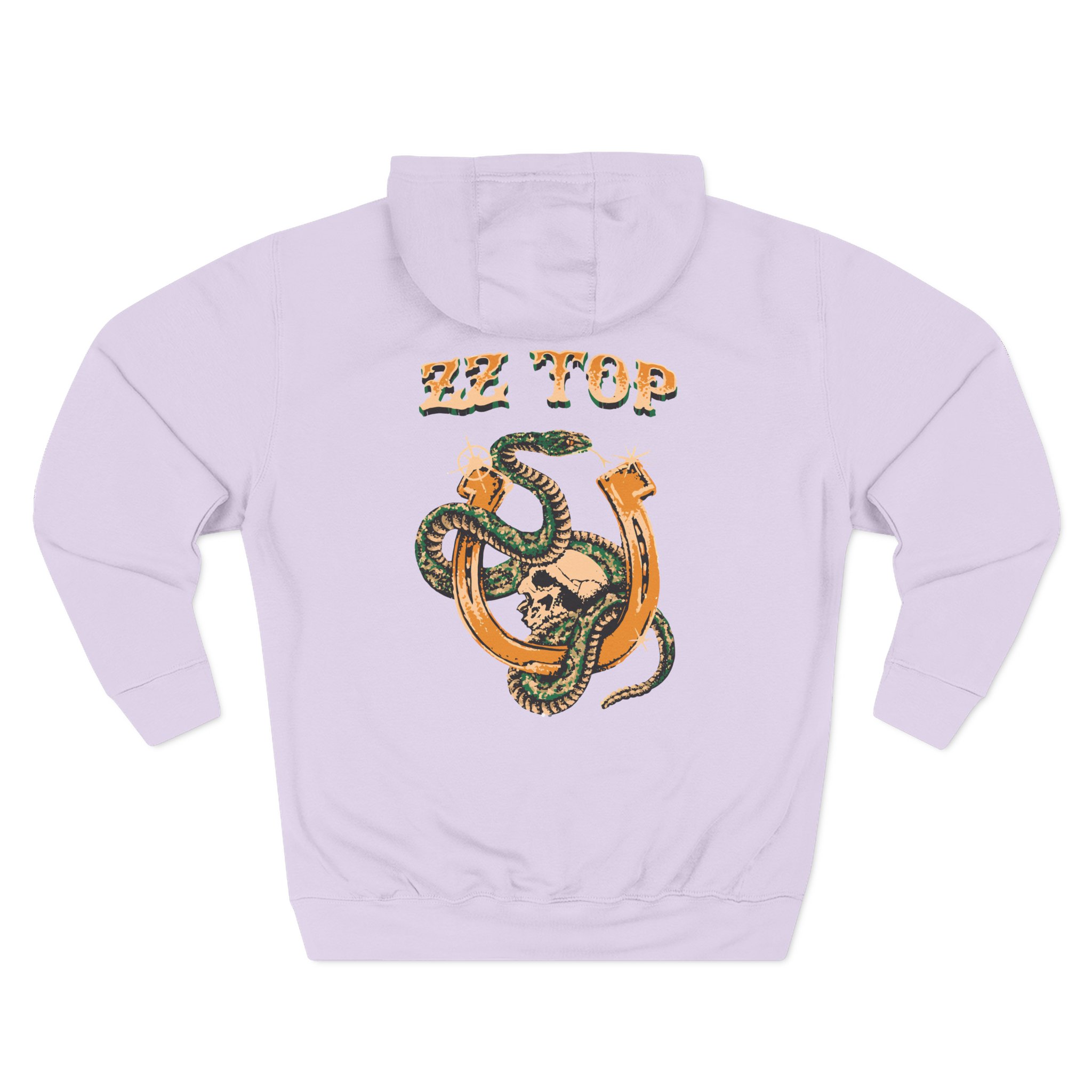 ZZ Top Snake Skull Three-Panel Fleece Hoodie