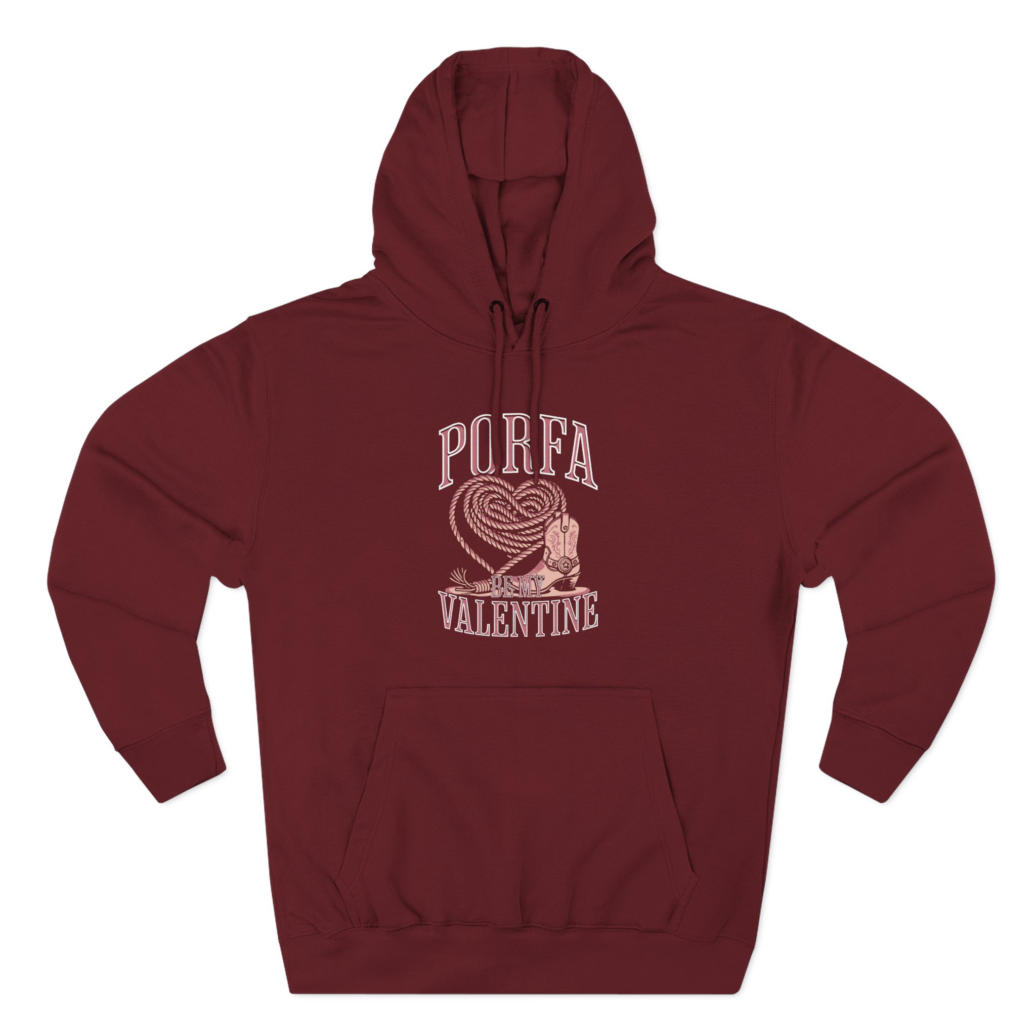 Porfa Be My Valentine Three-Panel Fleece Hoodie