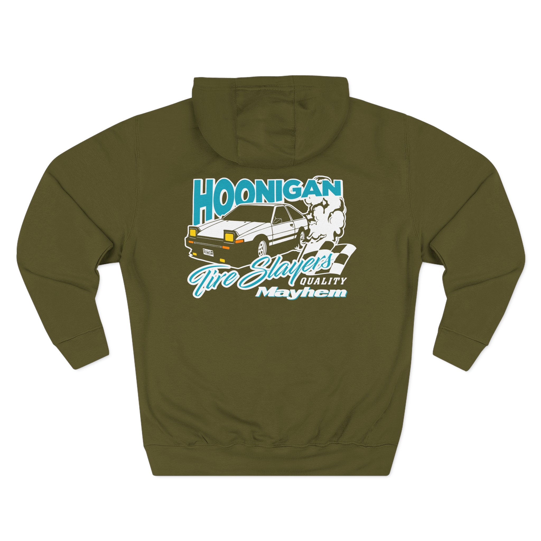 Ken Block Hoonigan 86 Tire Slayers Three-Panel Fleece Hoodie