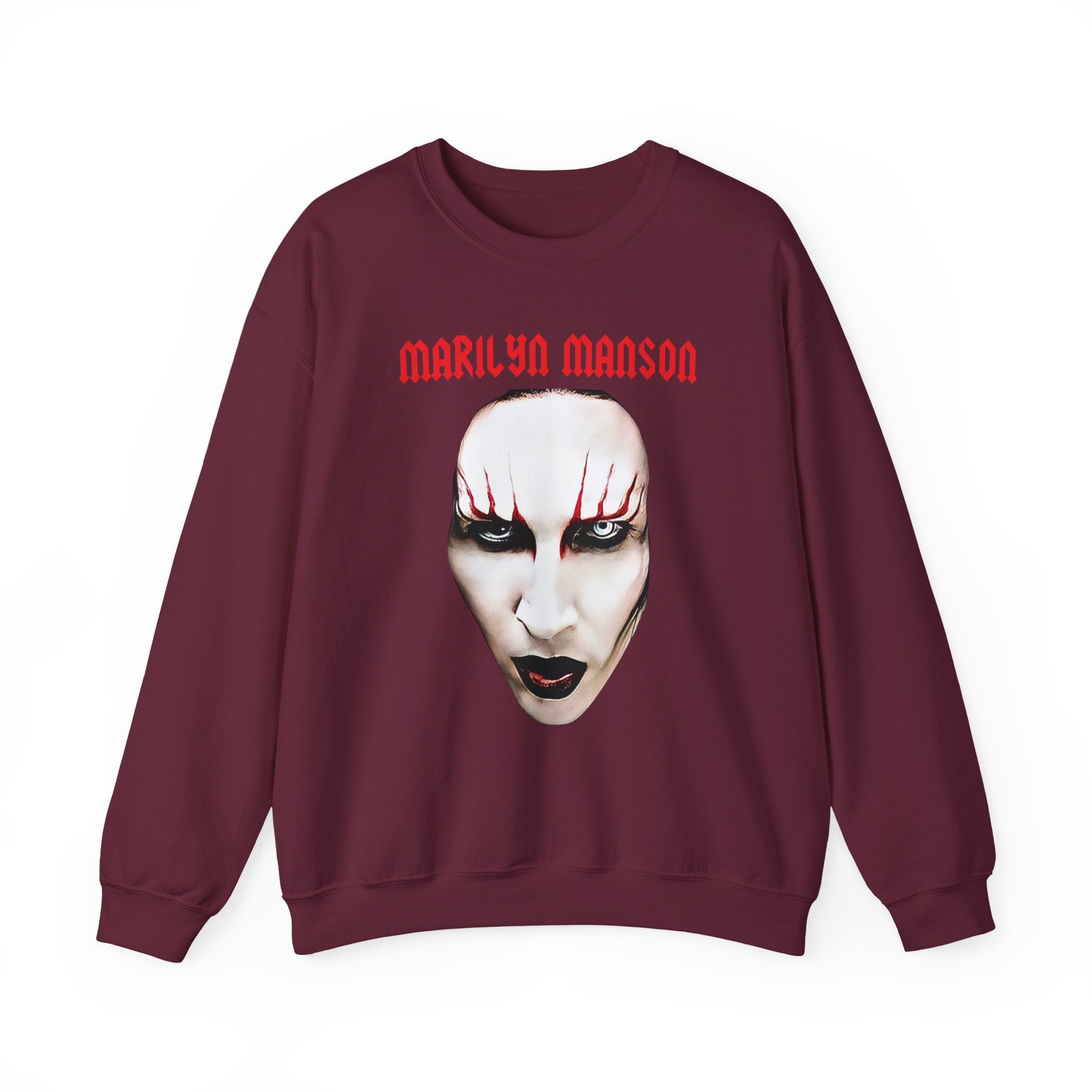 Marilyn Manson Red Lips Unisex Heavy Blendâ„¢ Crewneck Sweatshirt