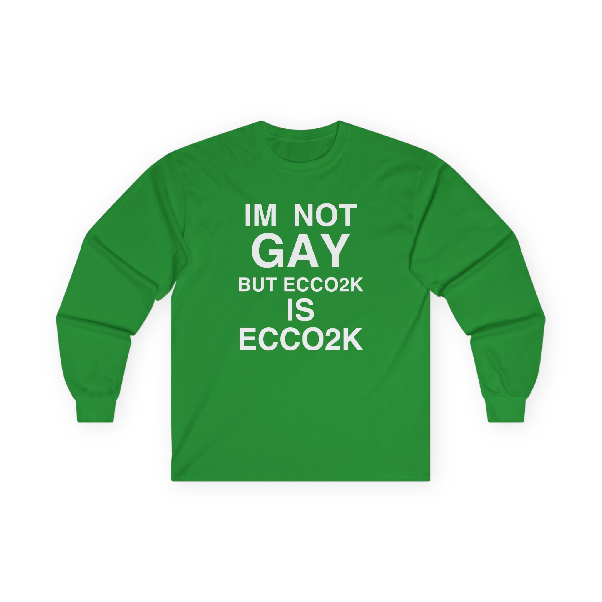Ecco2k, I’m Not Gay but Ecco2k is Ecco2k Unisex Ultra Cotton Long Sleeve Tee