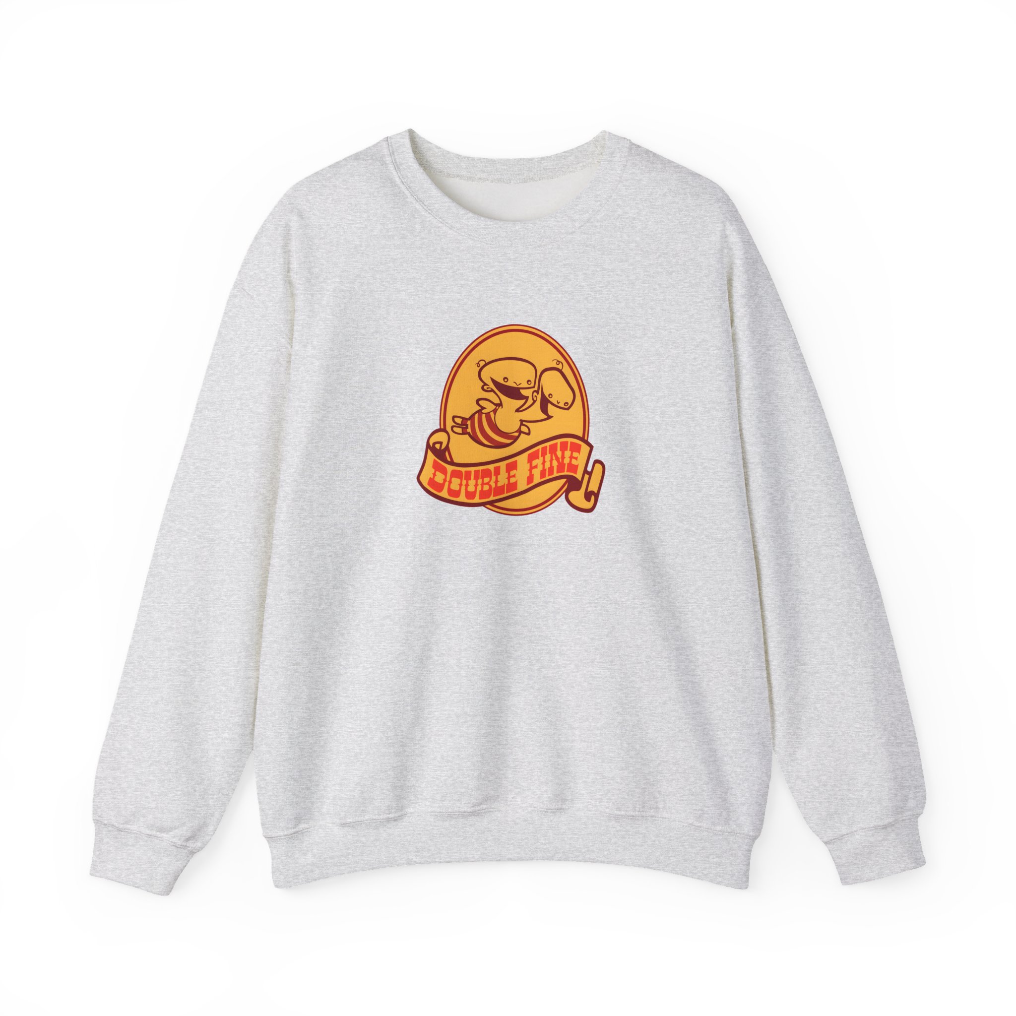 Double Fine Golden Two-headed Baby Unisex Heavy Blendâ„¢ Crewneck Sweatshirt