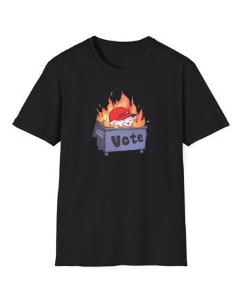 Mister Metokur Dumpster Fire Vote Unisex Softstyle T-Shirt