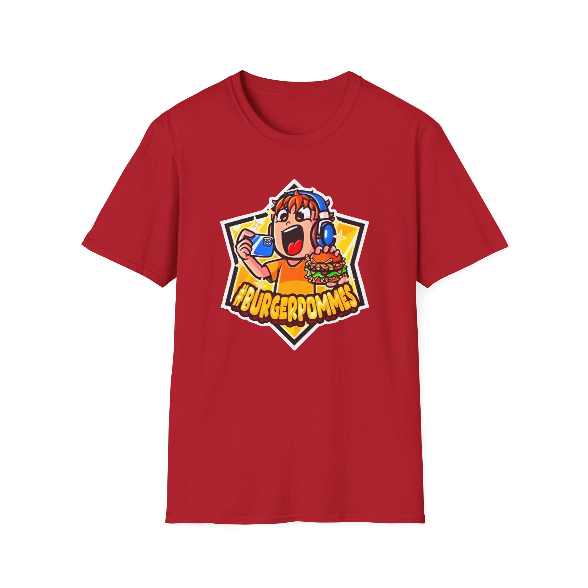 Burger Pommes Unisex Softstyle T-Shirt