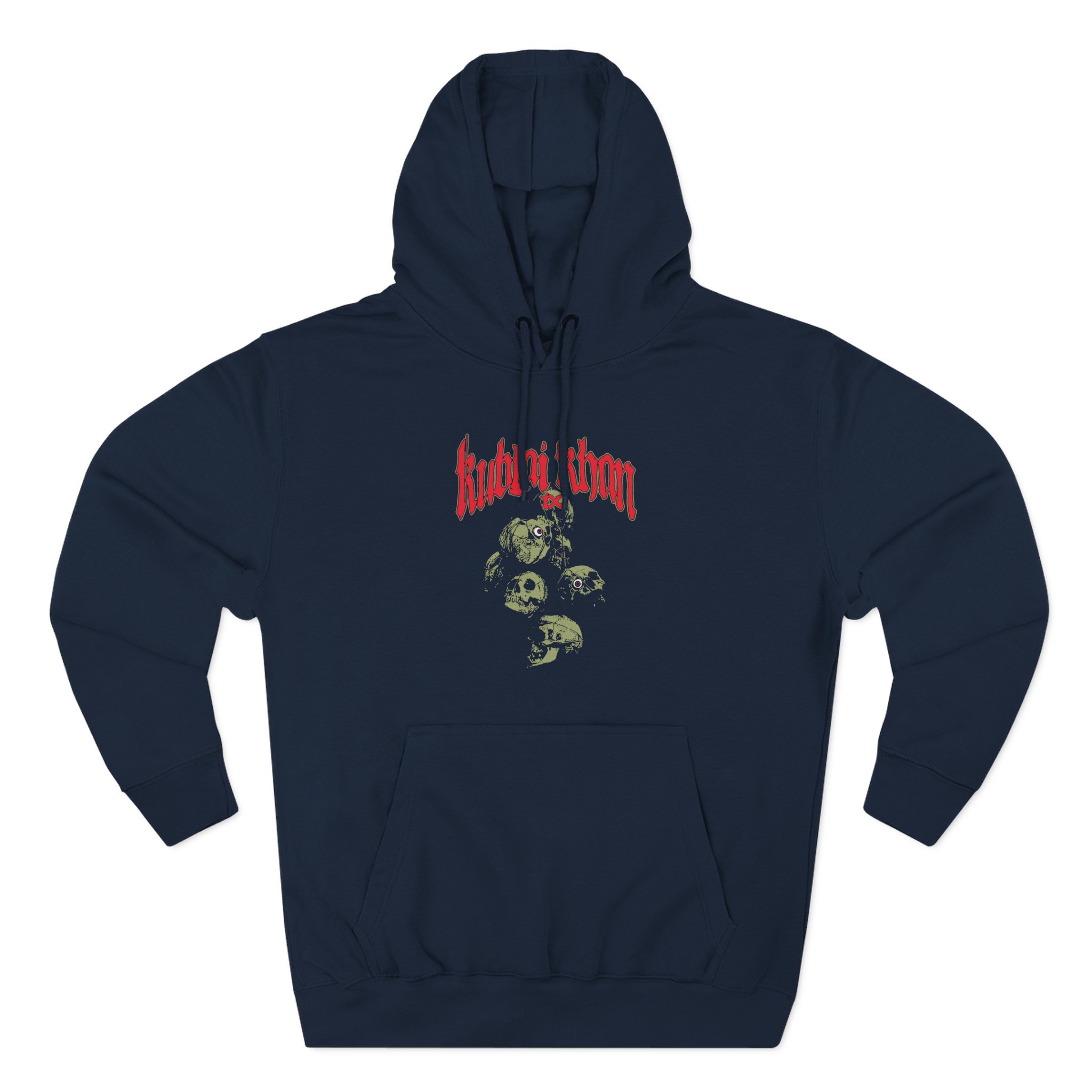 Kublai Khan - Skull Three-Panel Fleece Hoodie