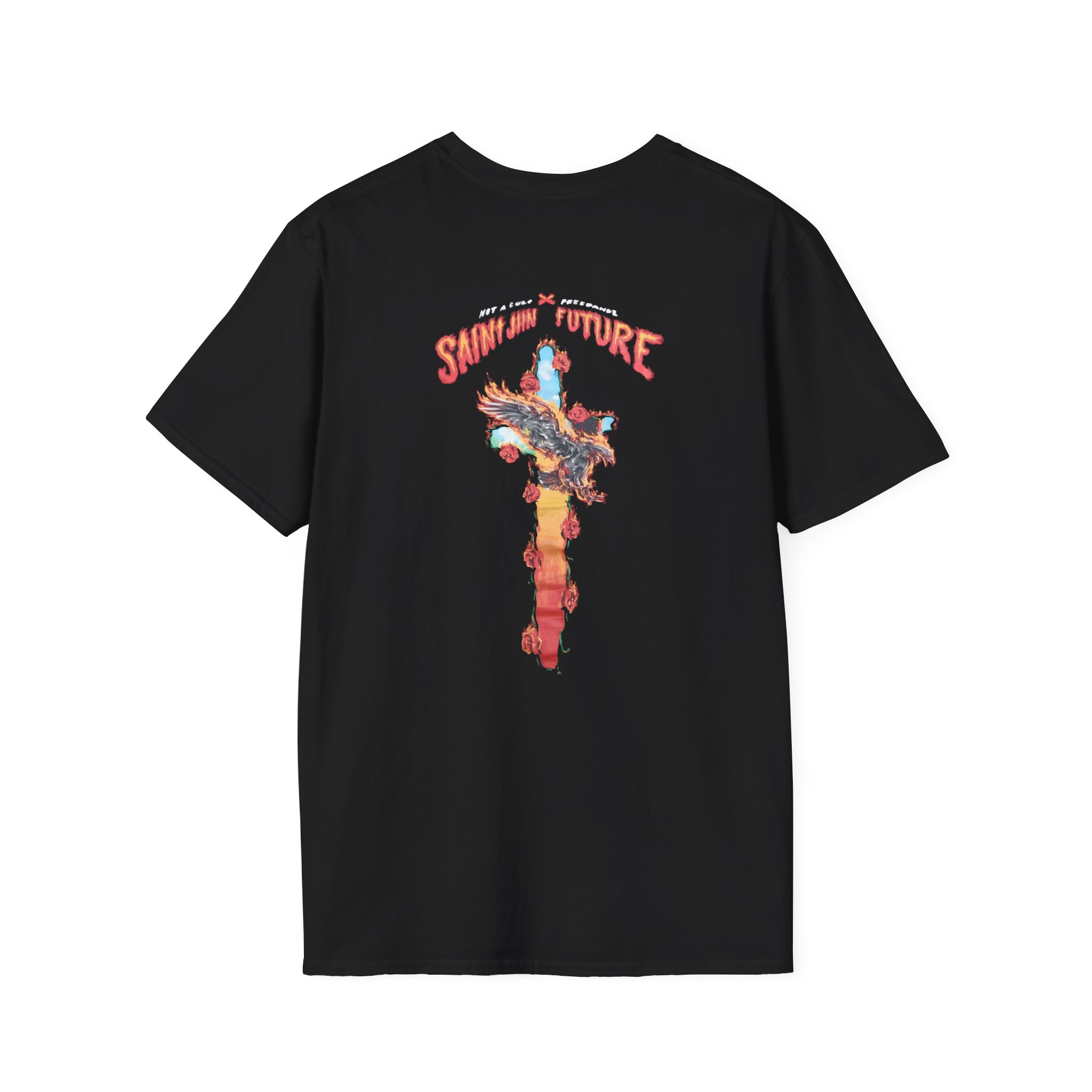 Saint Jhn Not a Cult X Freebandz Roses Unisex Softstyle T-Shirt