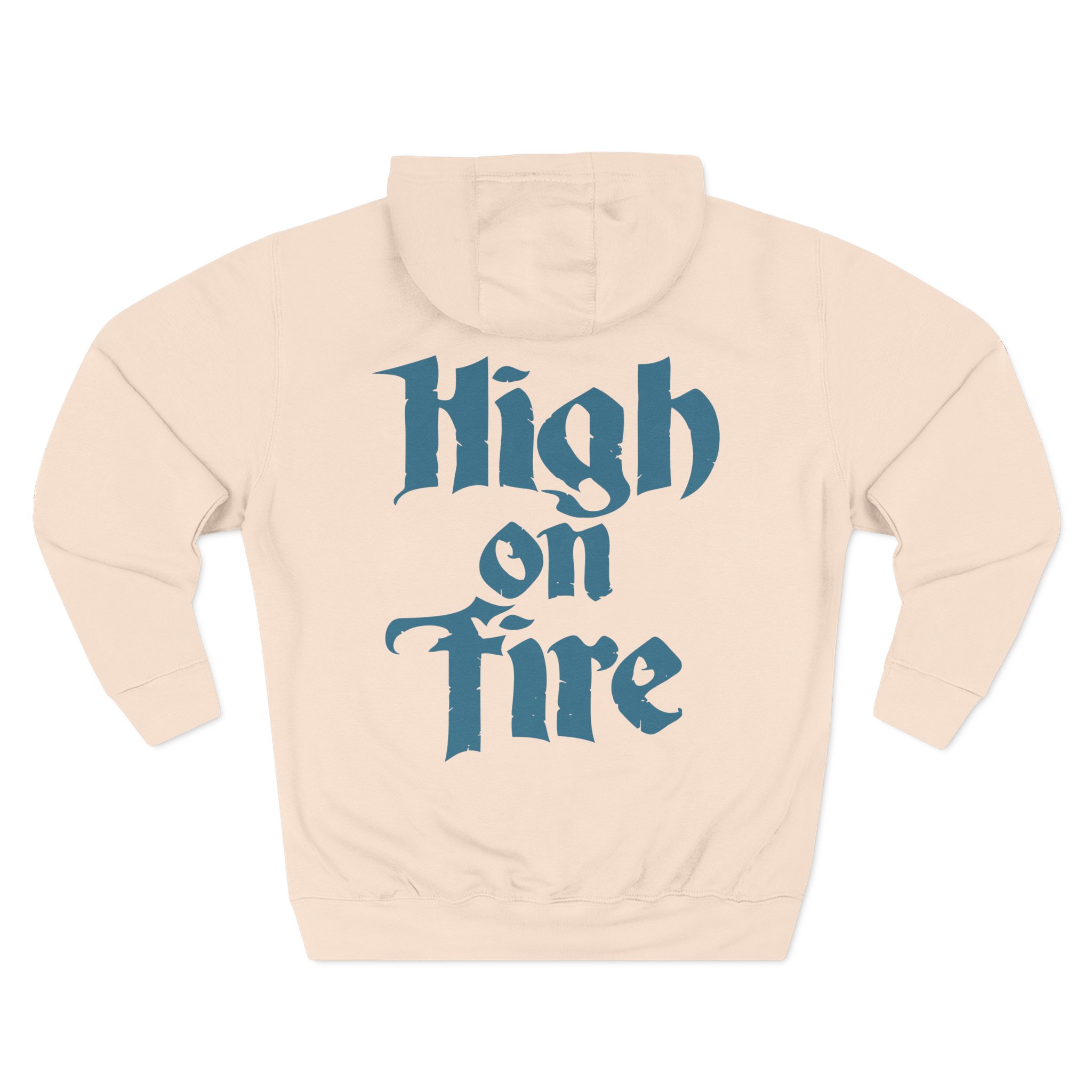 High on Fire Skull Knife Three-Panel Fleece Hoodie