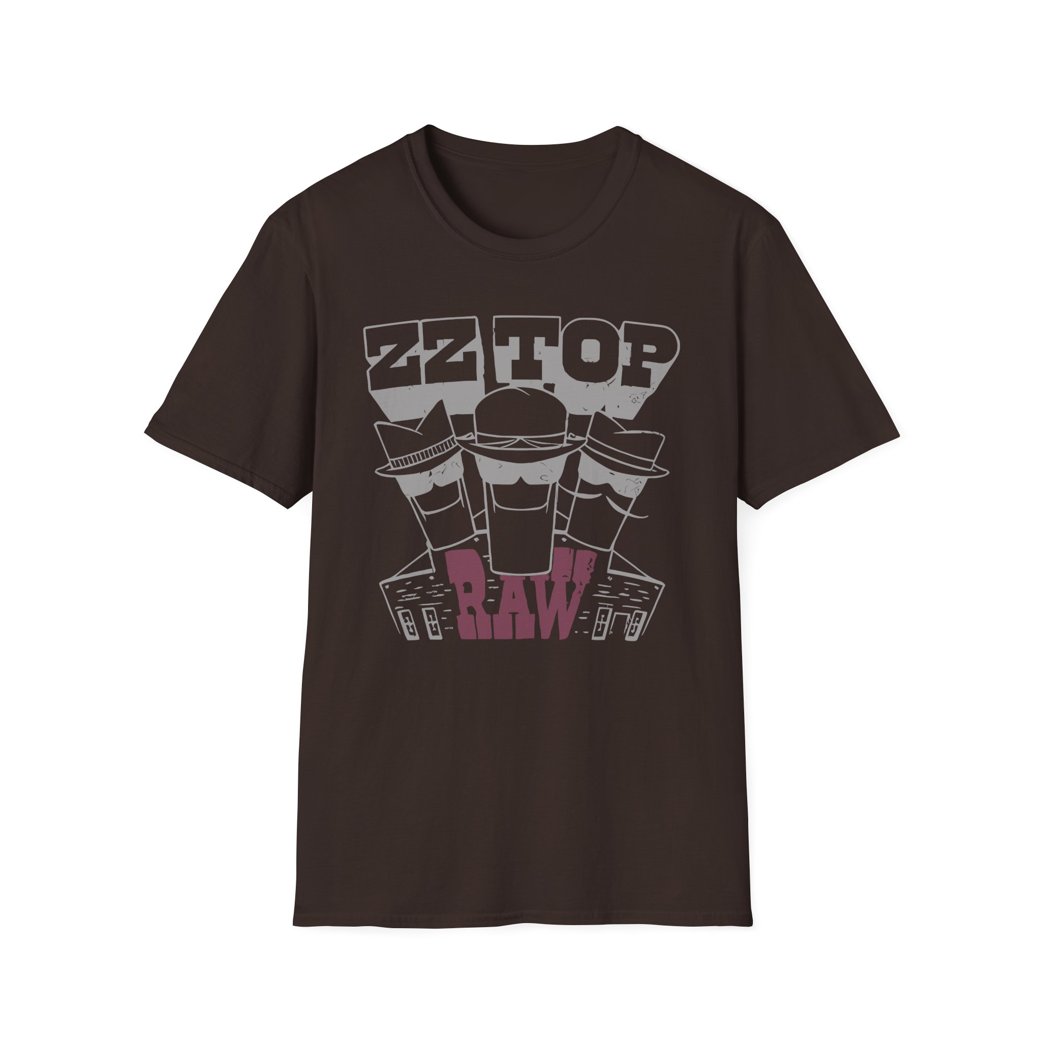 ZZ Top Raw Unisex Softstyle T-Shirt