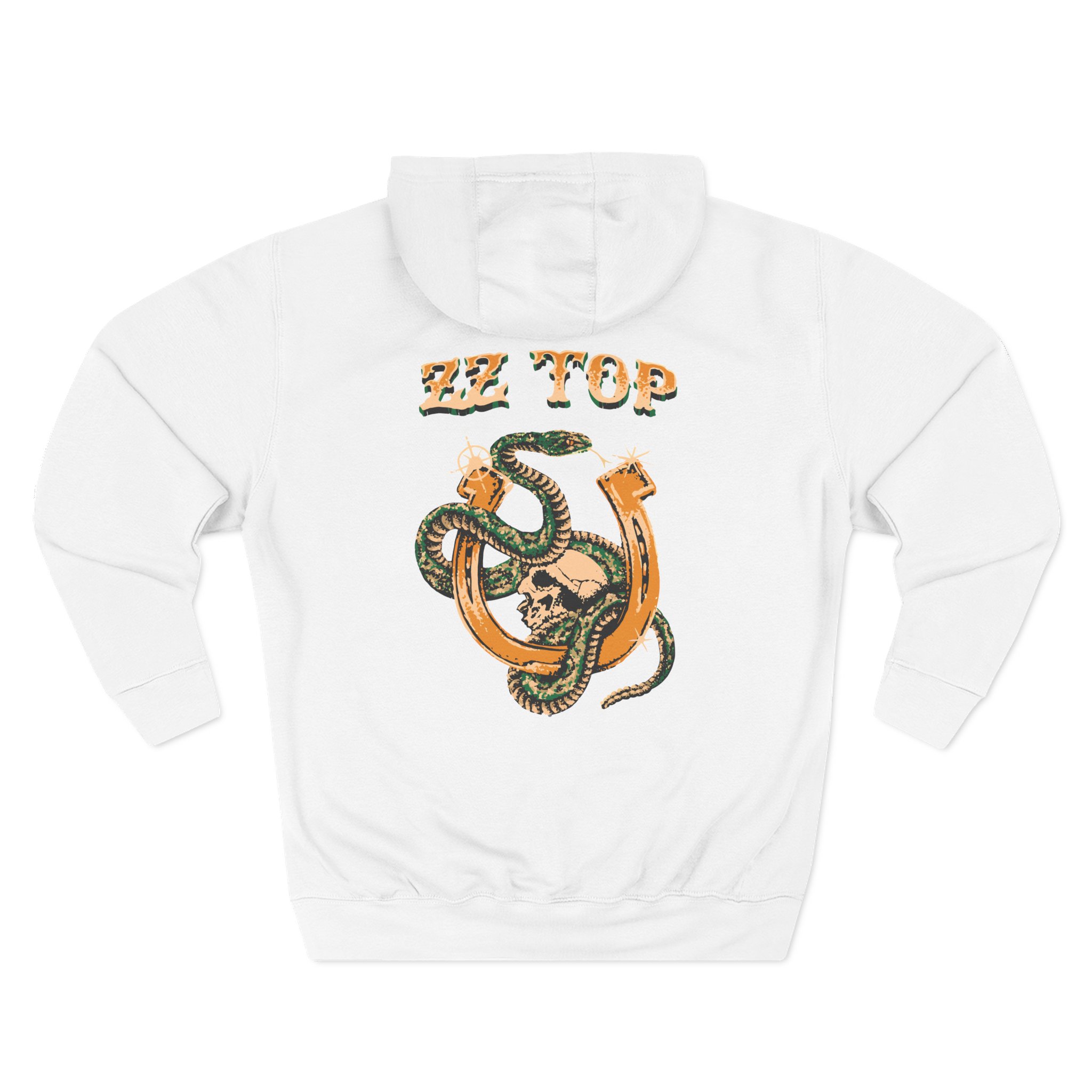 ZZ Top Snake Skull Three-Panel Fleece Hoodie