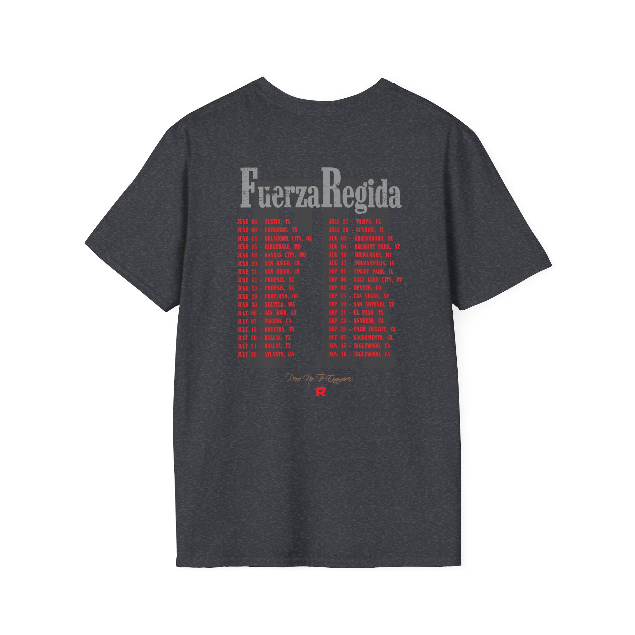Fuerza Regida Band Tour Dates Unisex Softstyle T-Shirt