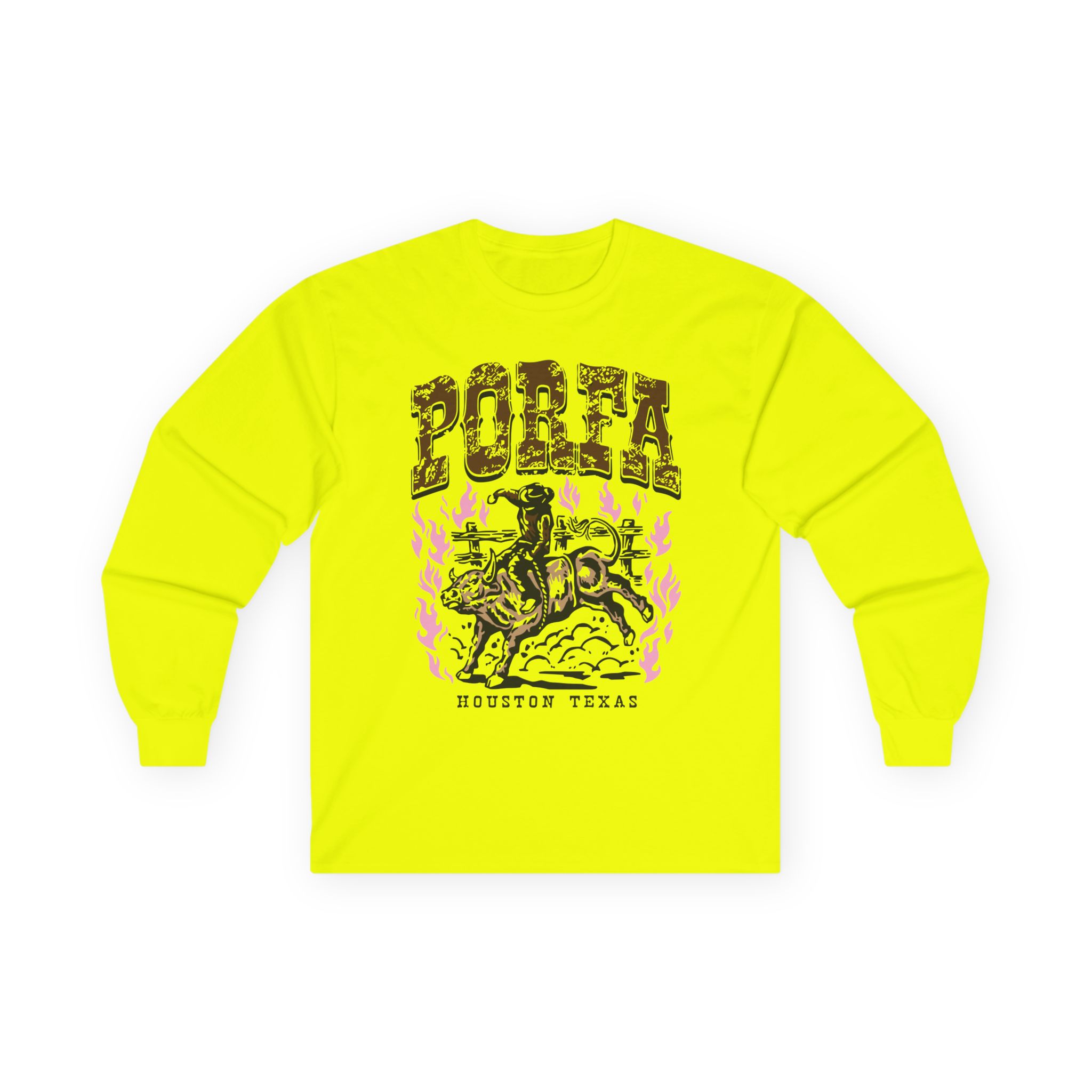 Porfa Houston Texas Unisex Ultra Cotton Long Sleeve Tee