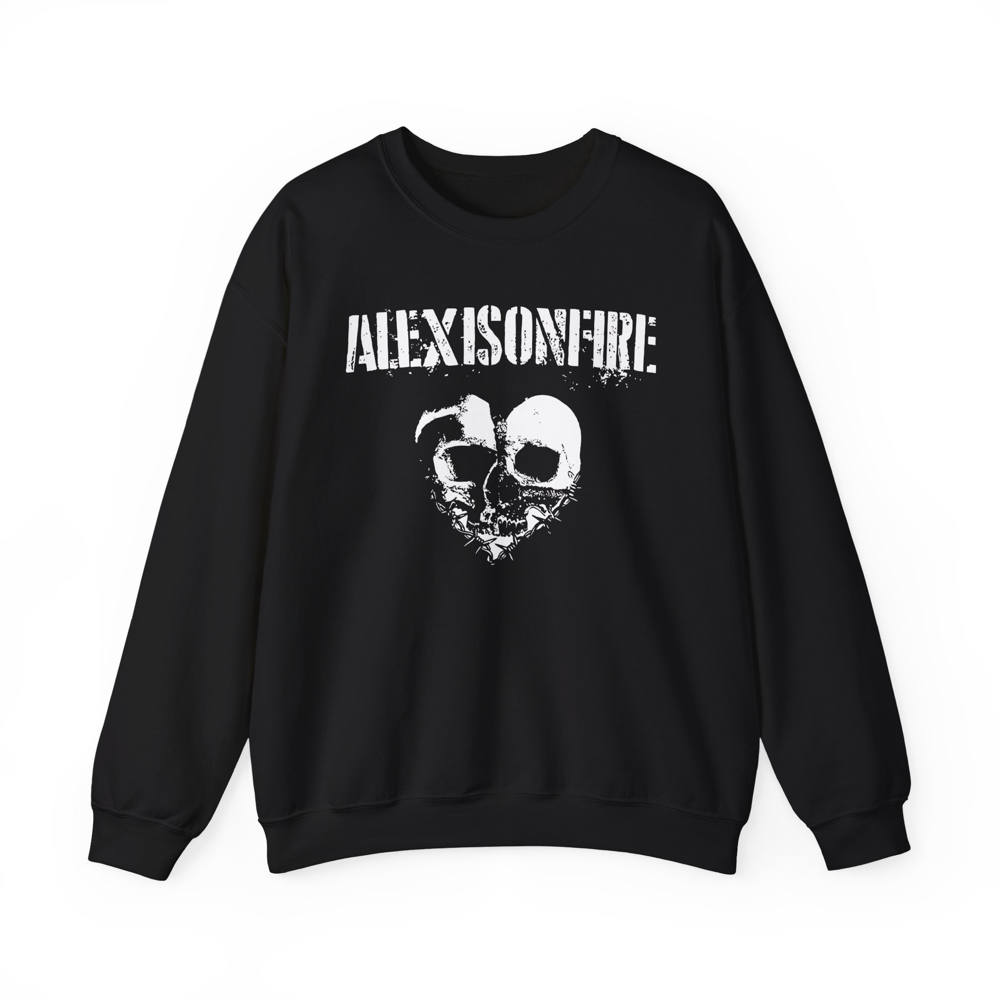 Alexisonfire Barbed Wire Heartskull Unisex Heavy Blendâ„¢ Crewneck Sweatshirt